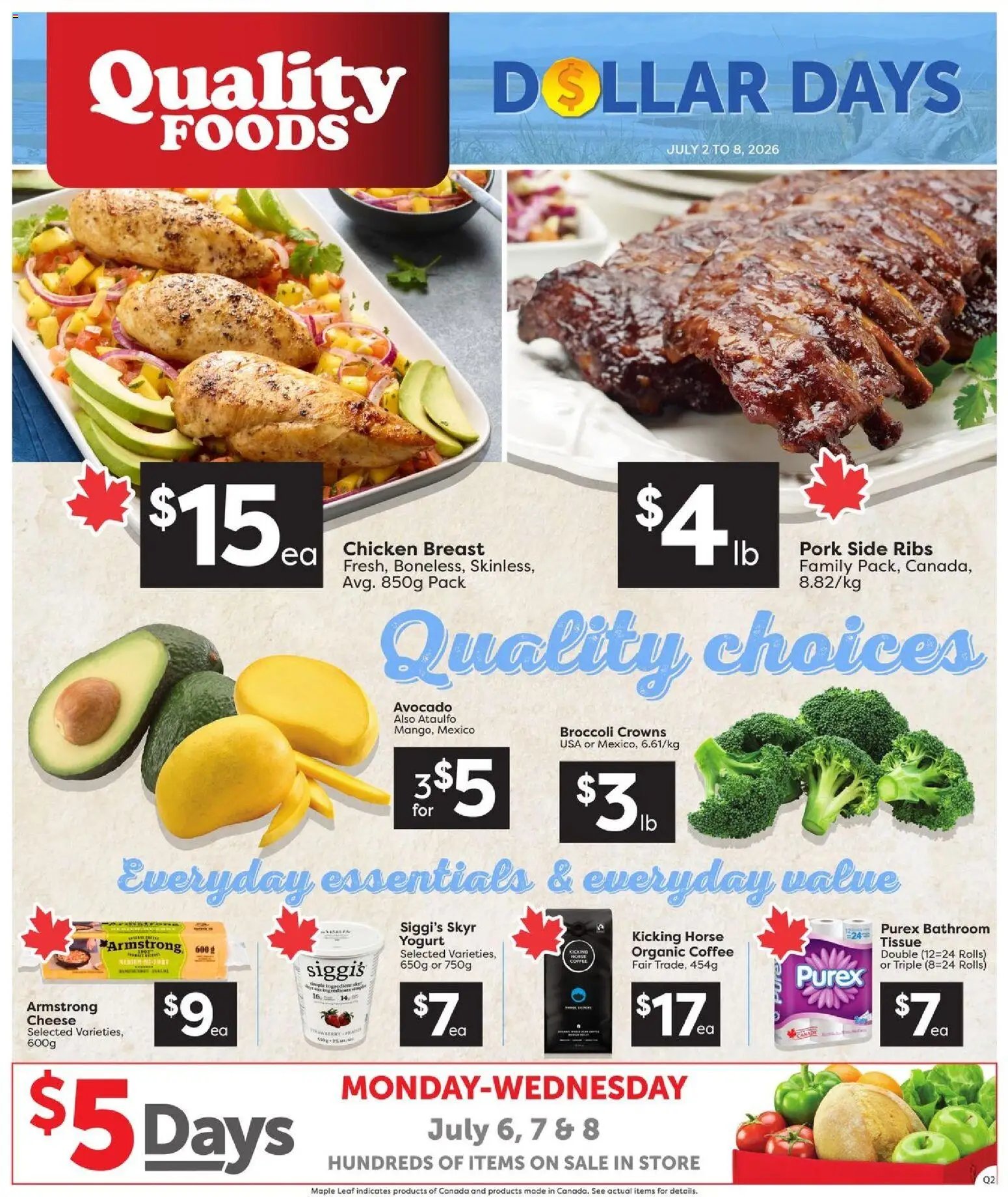Quality Foods weekly flyer / circulaire
