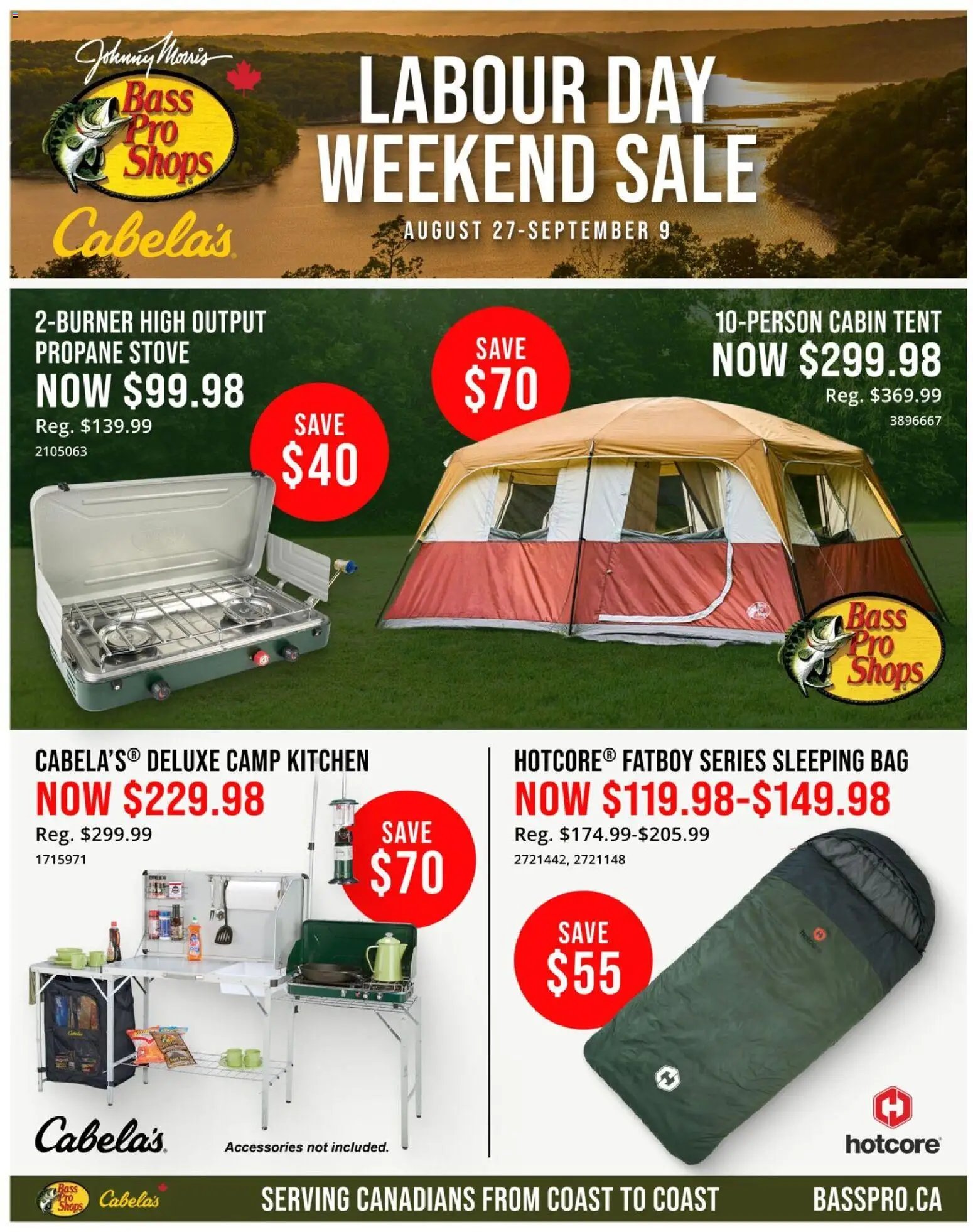 Cabelas flyer - Labour day weekend sale