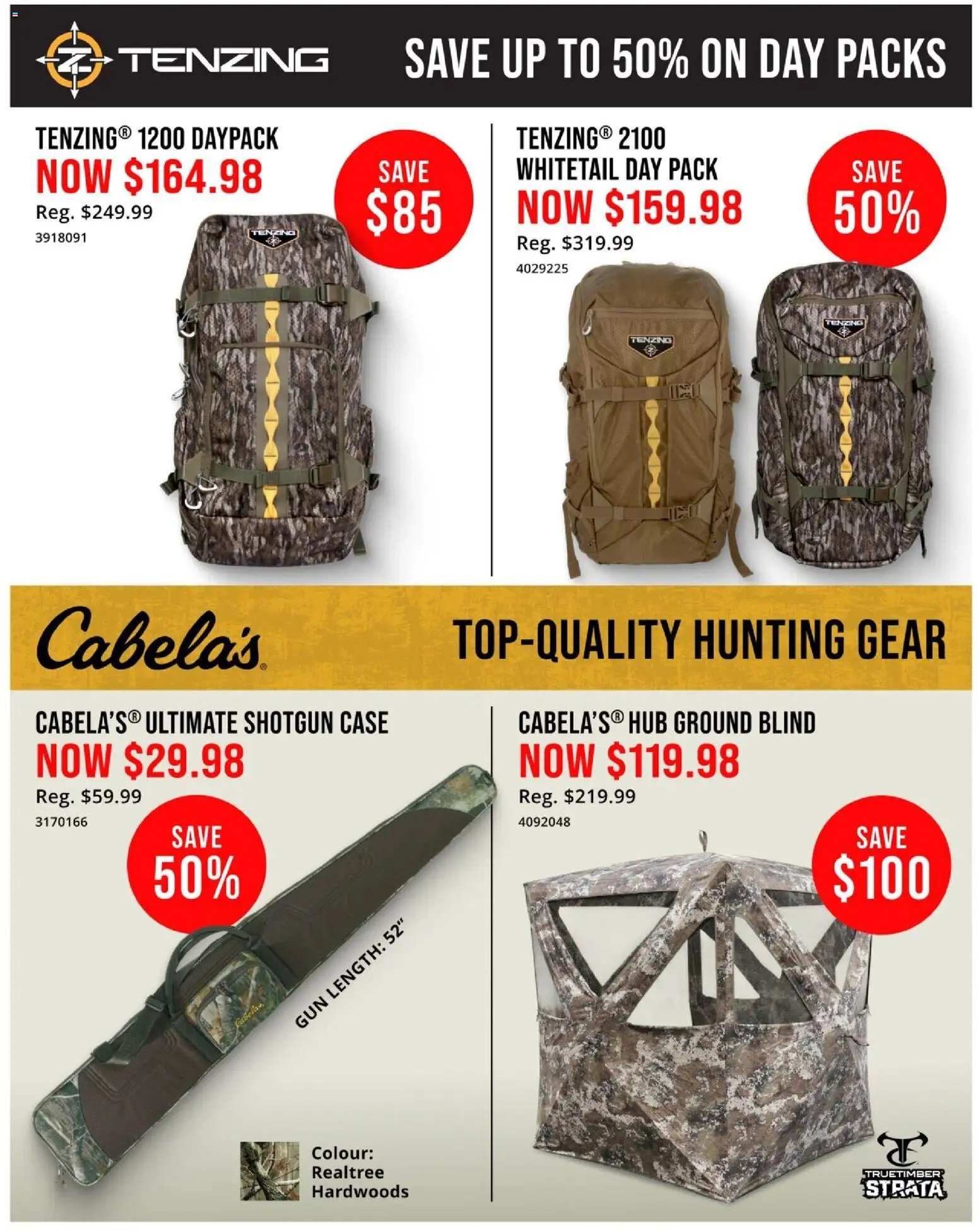 Cabelas flyer - Labour day weekend sale