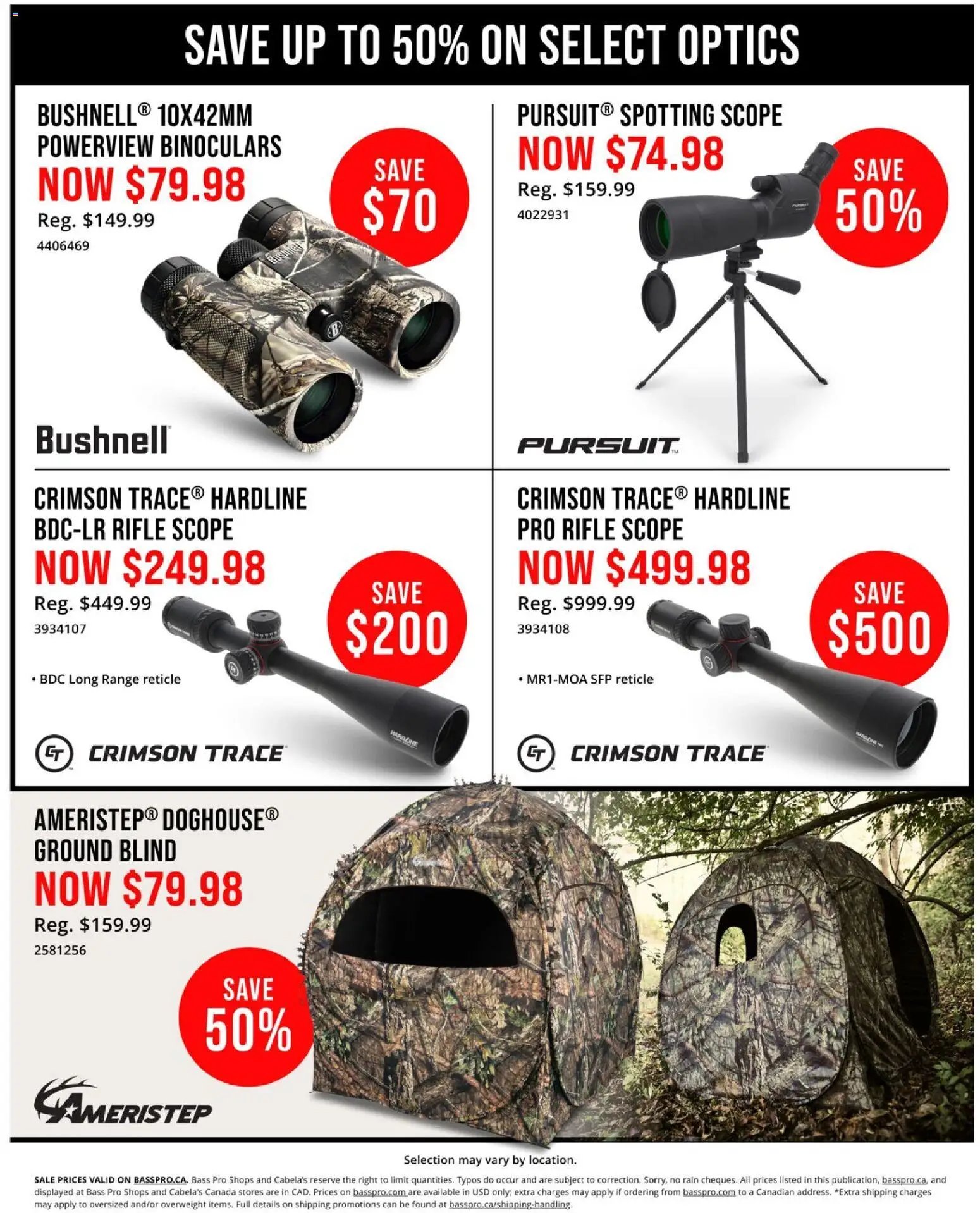 Cabelas flyer - Labour day weekend sale