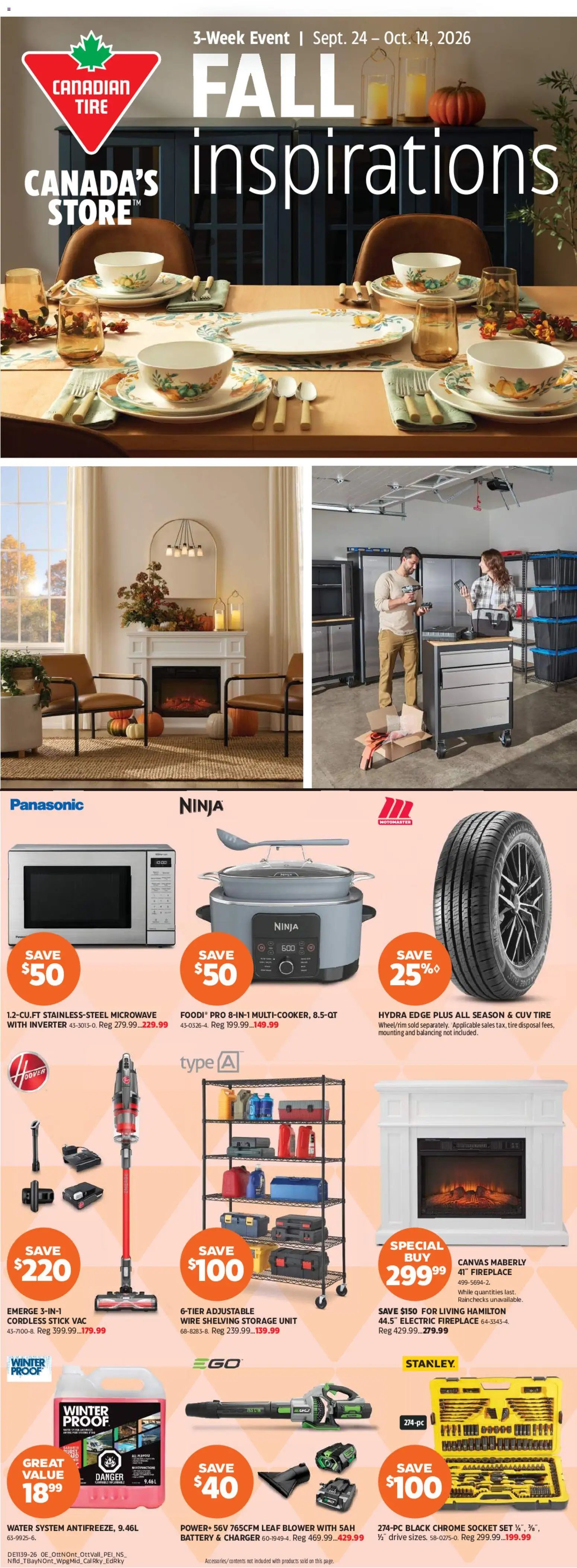 Canadian Tire flyer - Fall inspirations