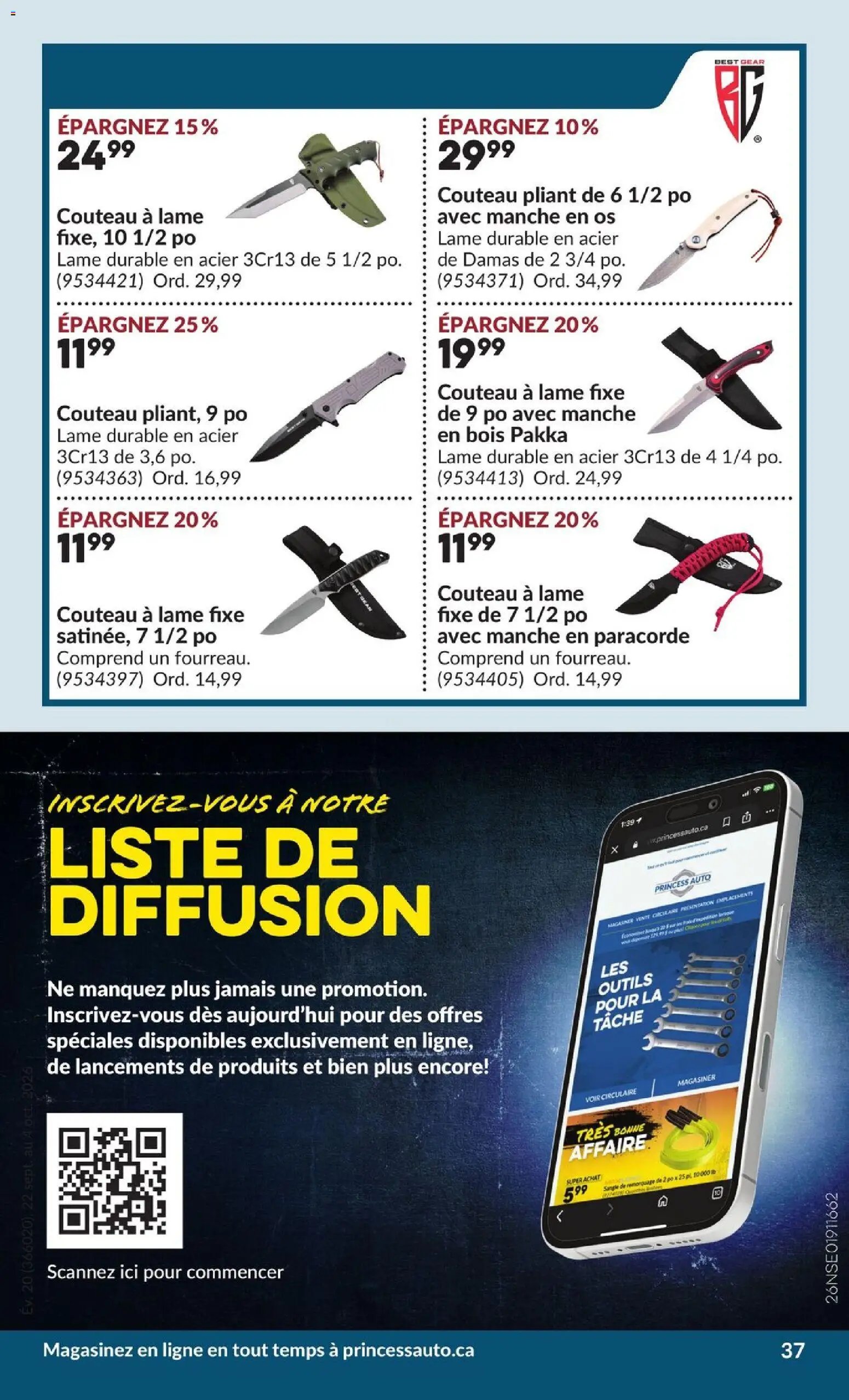 Princess Auto circulaire - 2 Semaines de Soldes !
