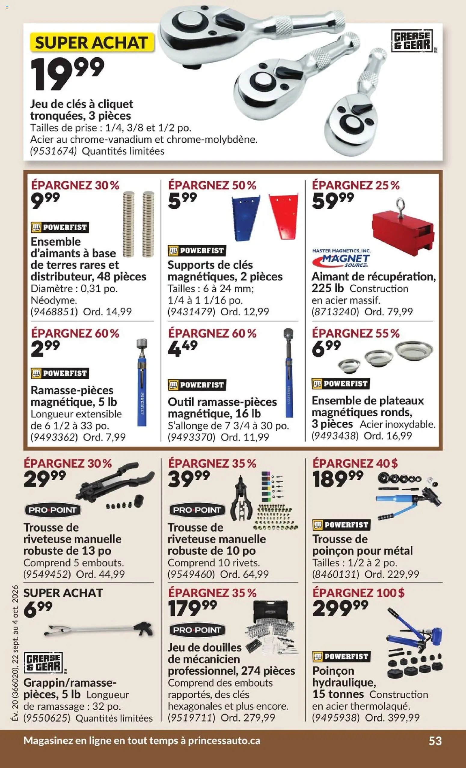 Princess Auto circulaire - 2 Semaines de Soldes !