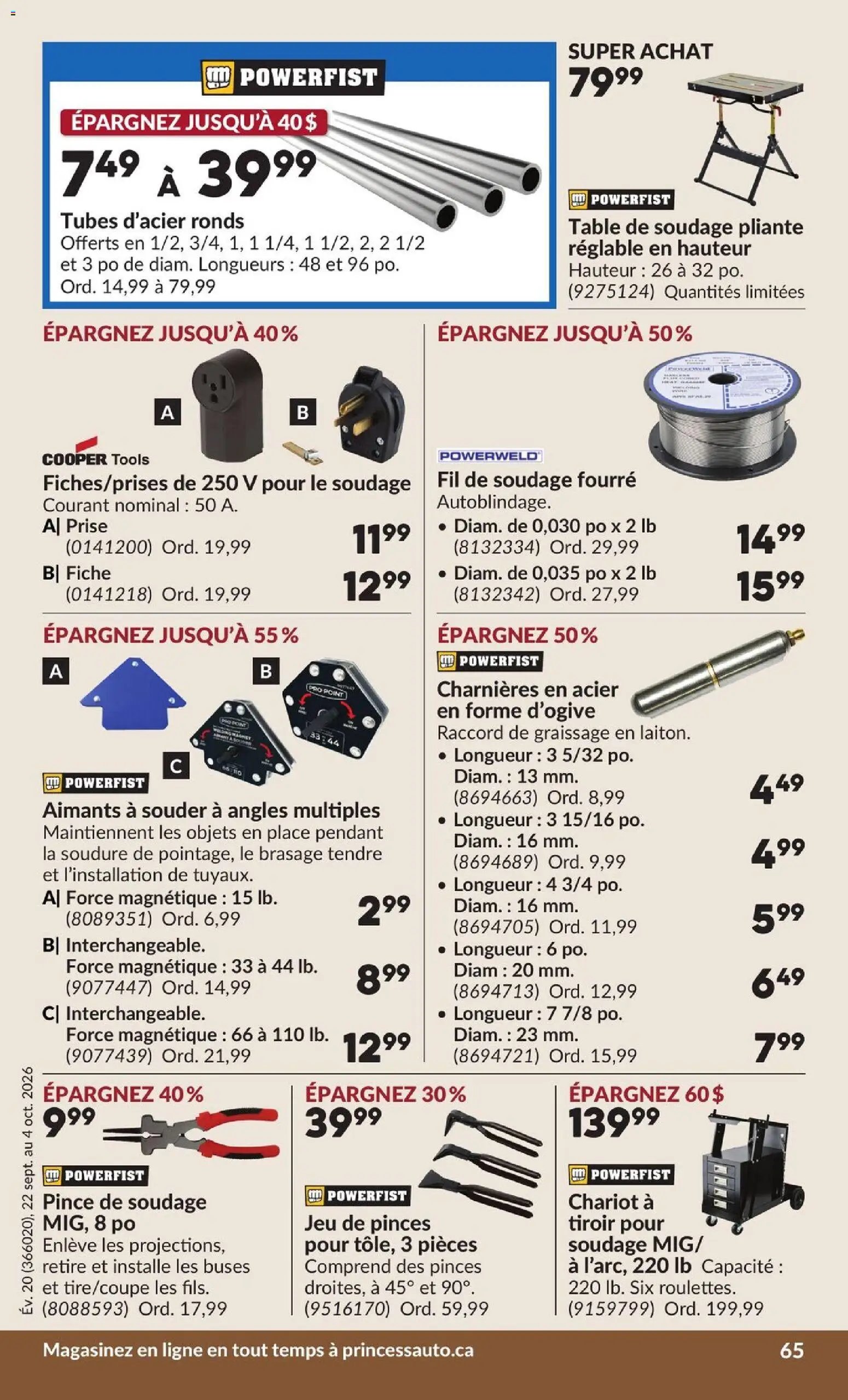 Princess Auto circulaire - 2 Semaines de Soldes !