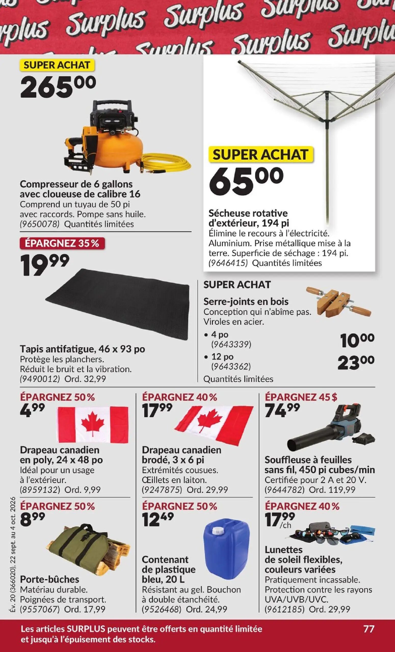 Princess Auto circulaire - 2 Semaines de Soldes !