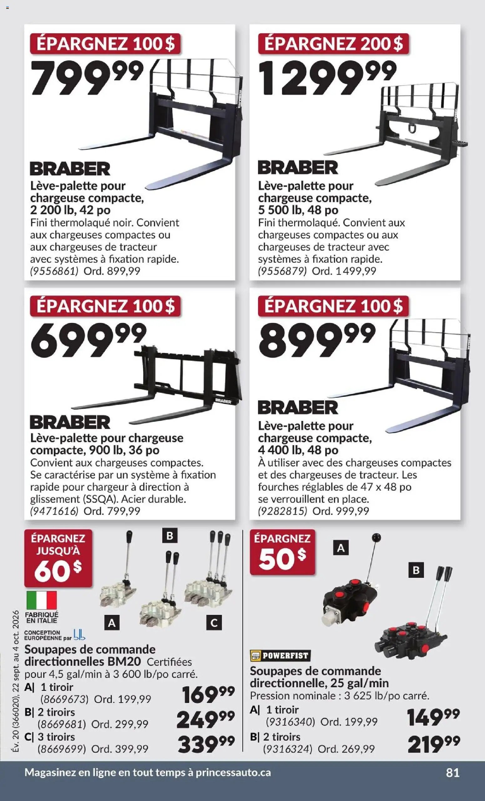 Princess Auto circulaire - 2 Semaines de Soldes !