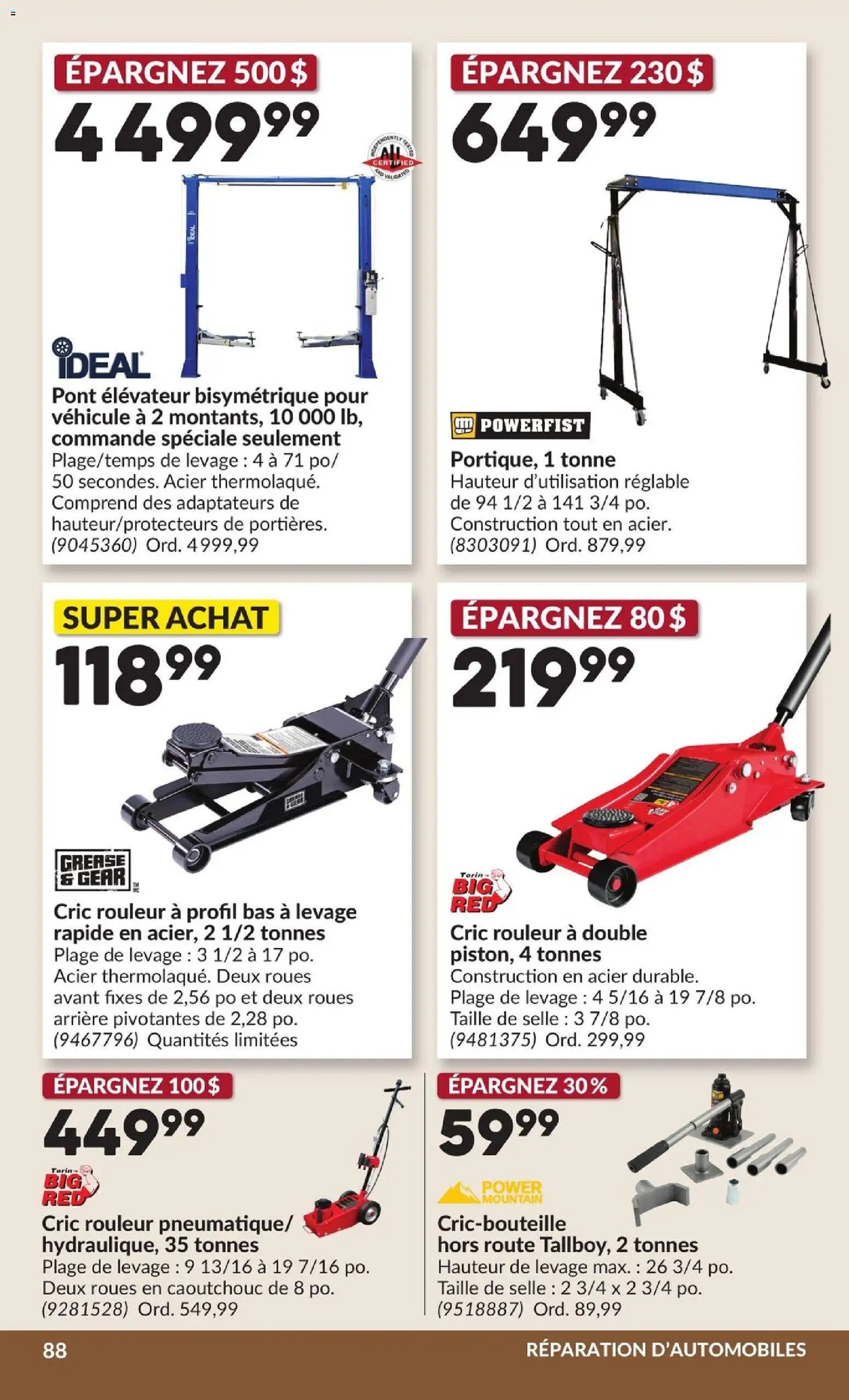 Princess Auto circulaire - 2 Semaines de Soldes !