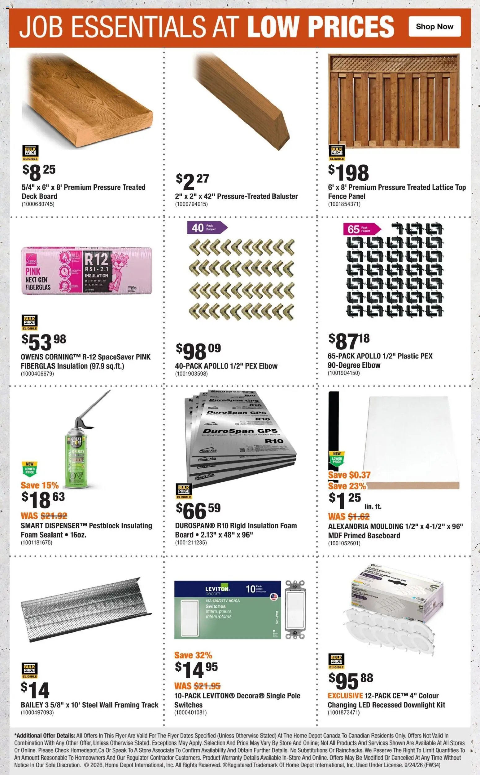 Home Depot weekly flyer / circulaire