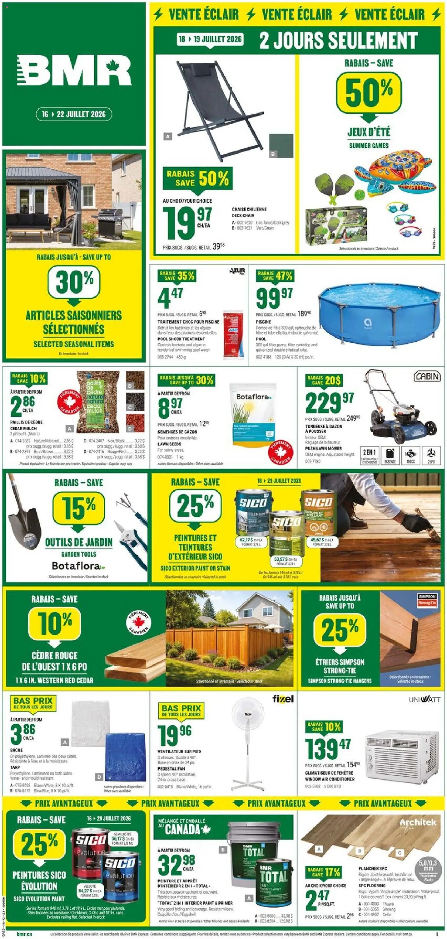 BMR weekly flyer / circulaire