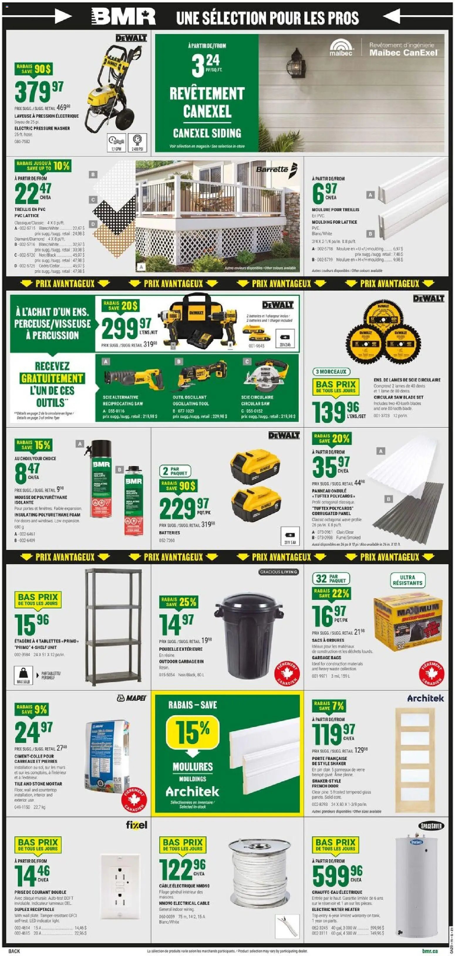 BMR weekly flyer / circulaire