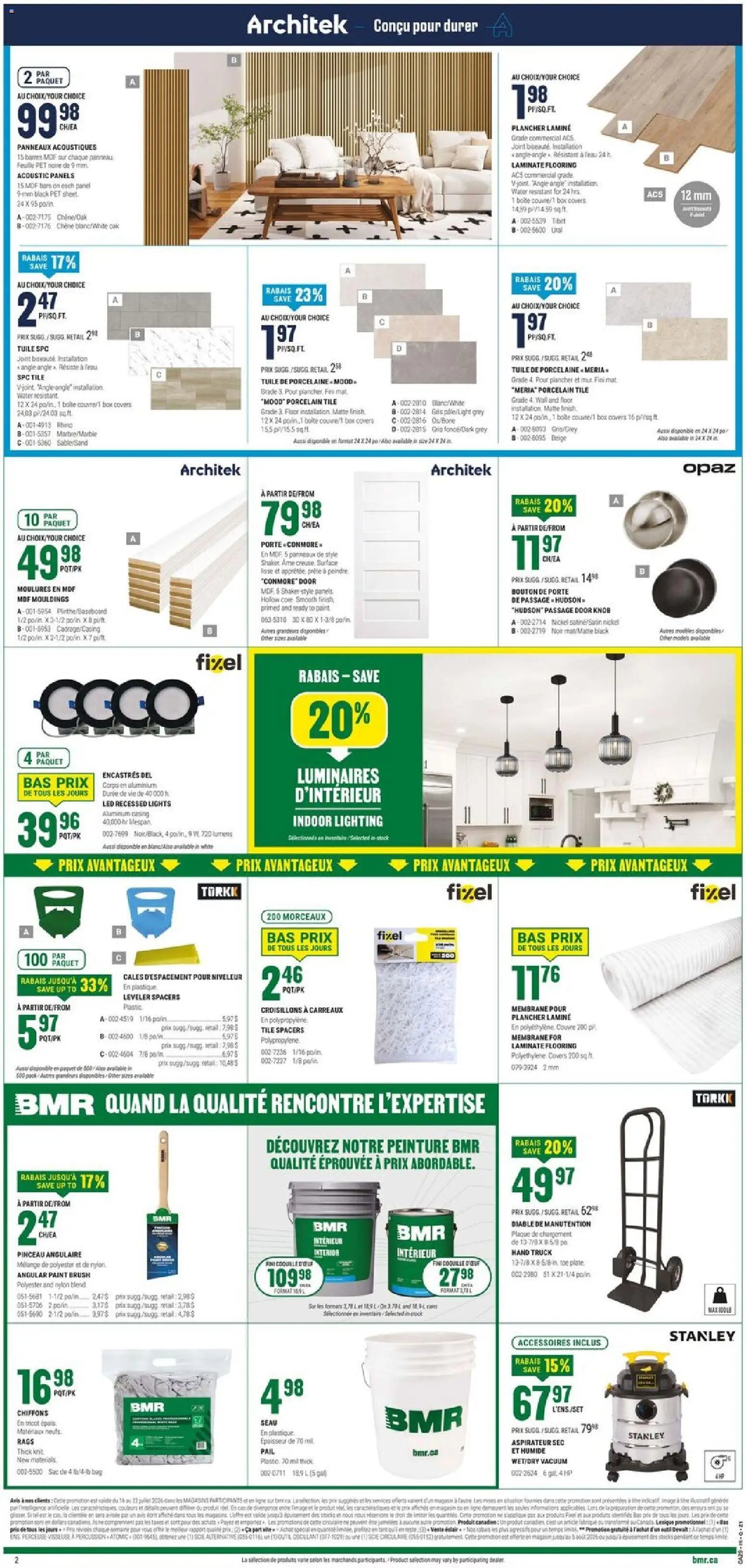 BMR weekly flyer / circulaire