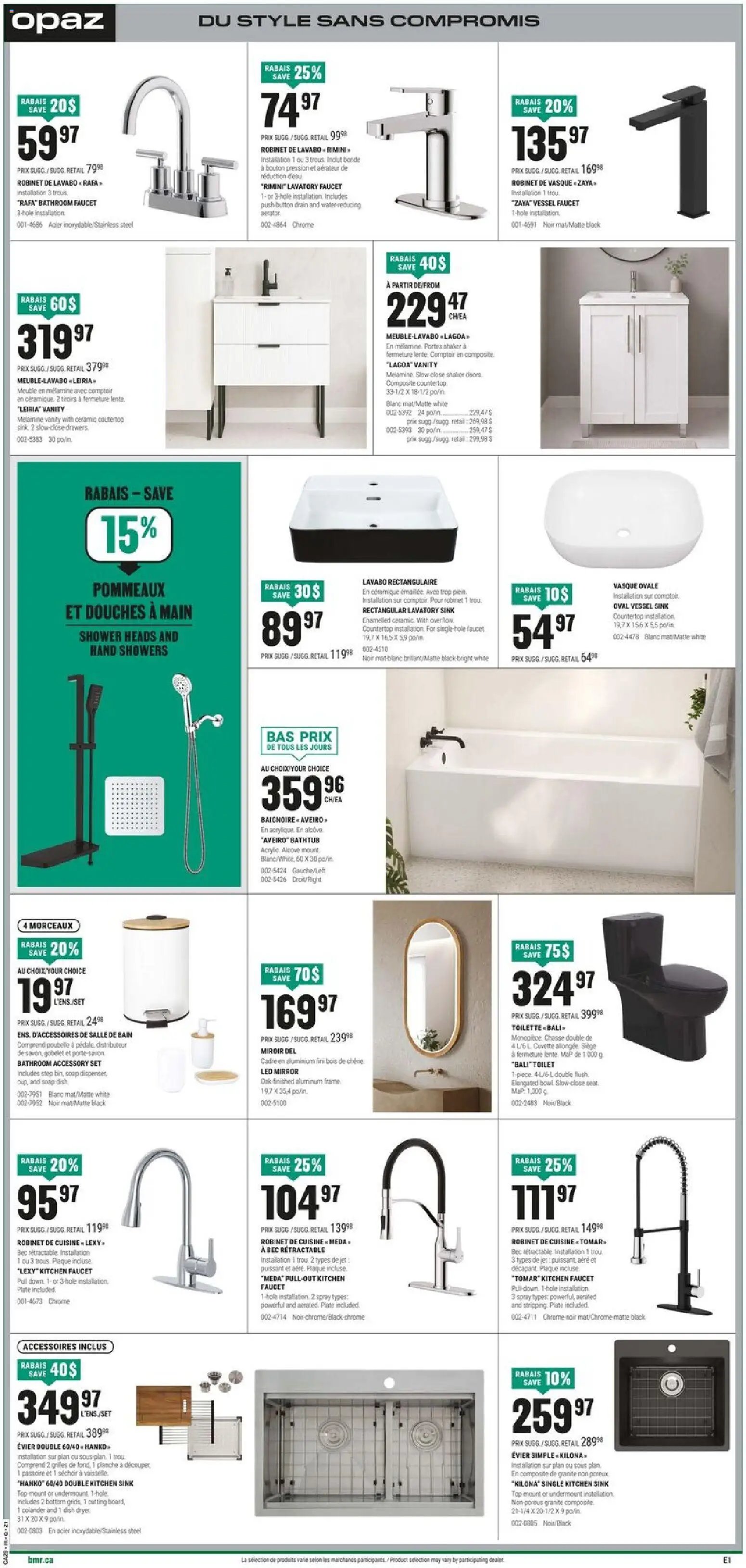 BMR weekly flyer / circulaire