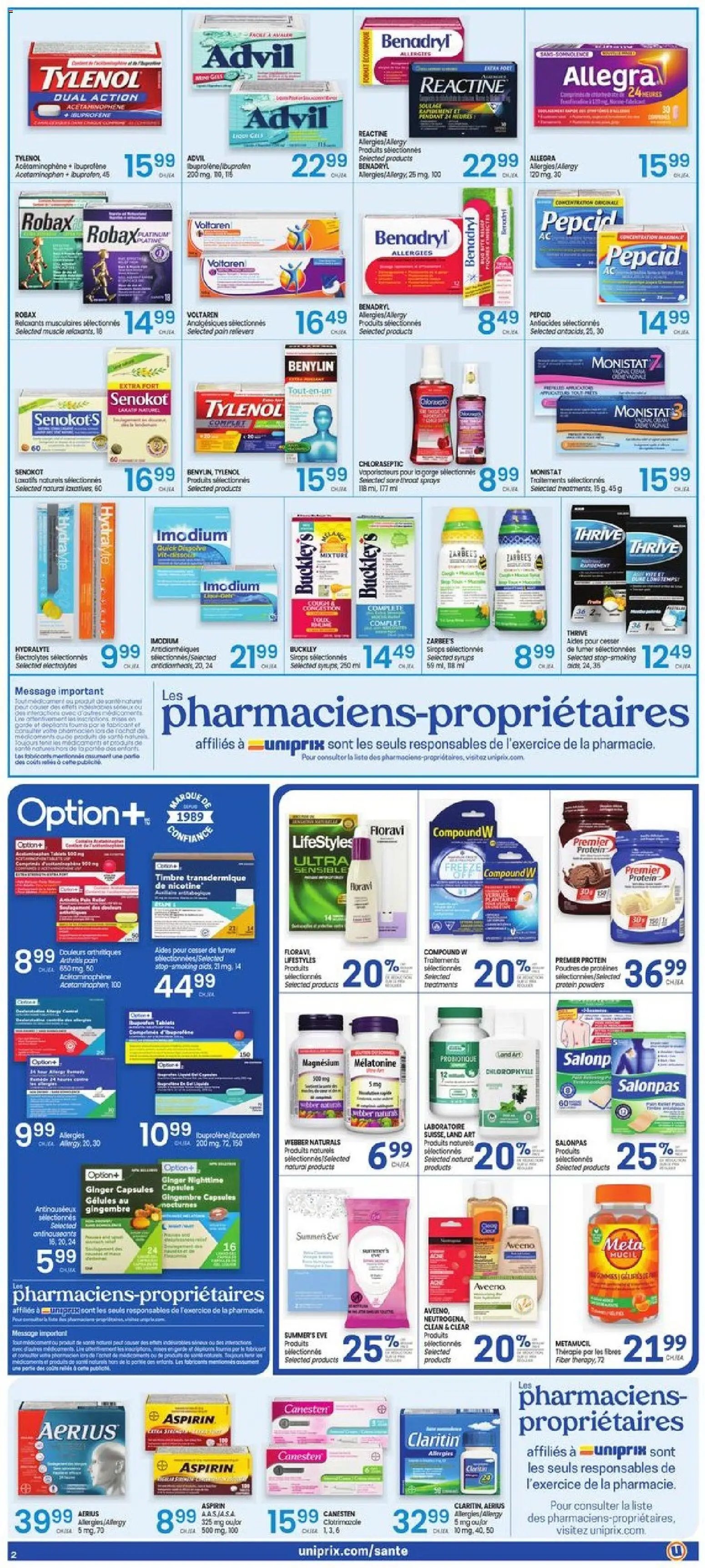 Uniprix weekly flyer / circulaire