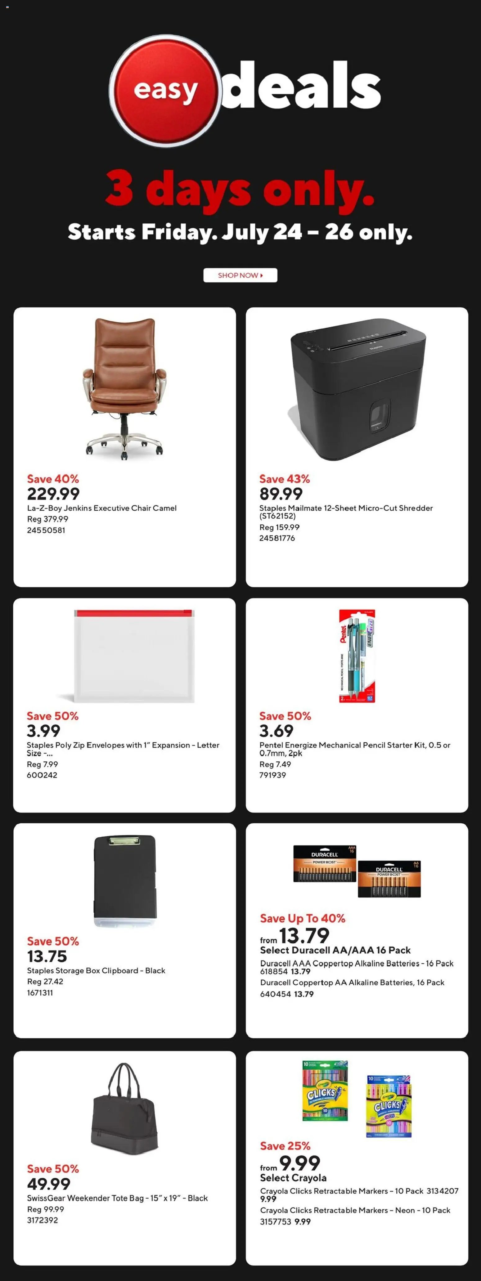Staples weekly flyer / circulaire