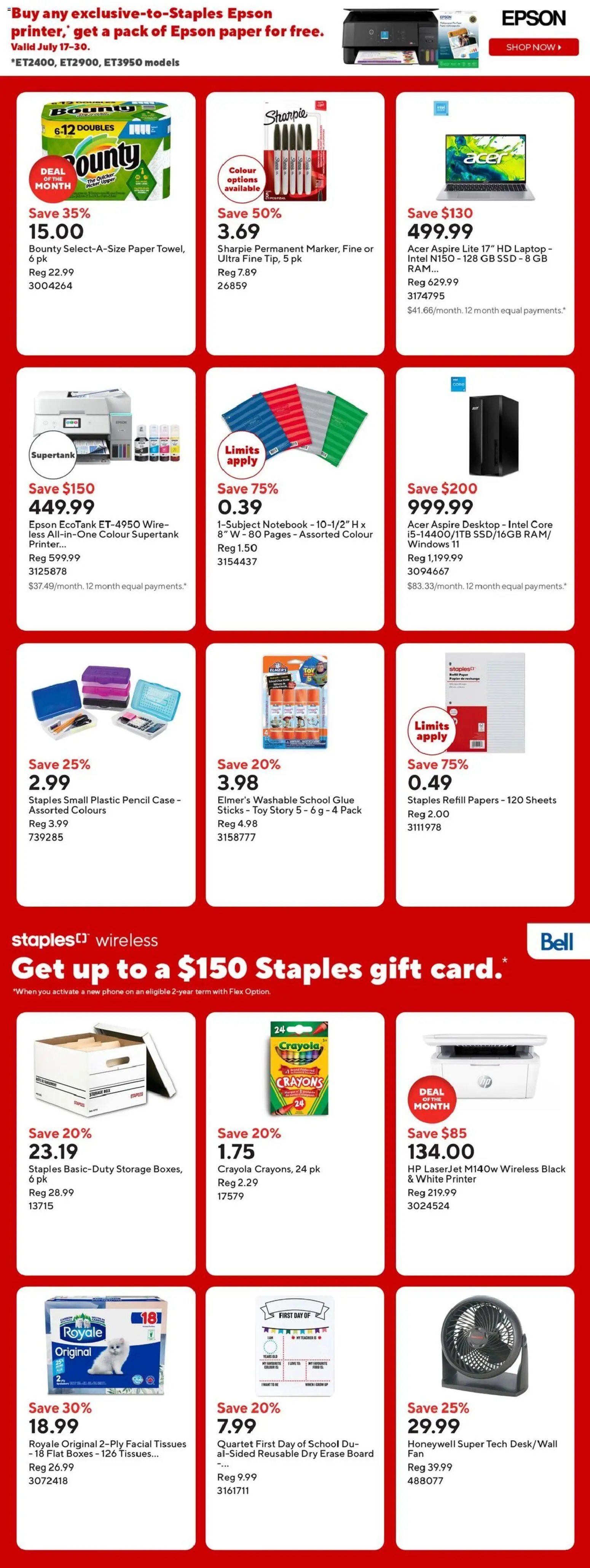 Staples weekly flyer / circulaire