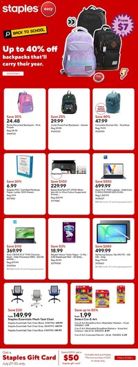 Staples weekly flyer / circulaire