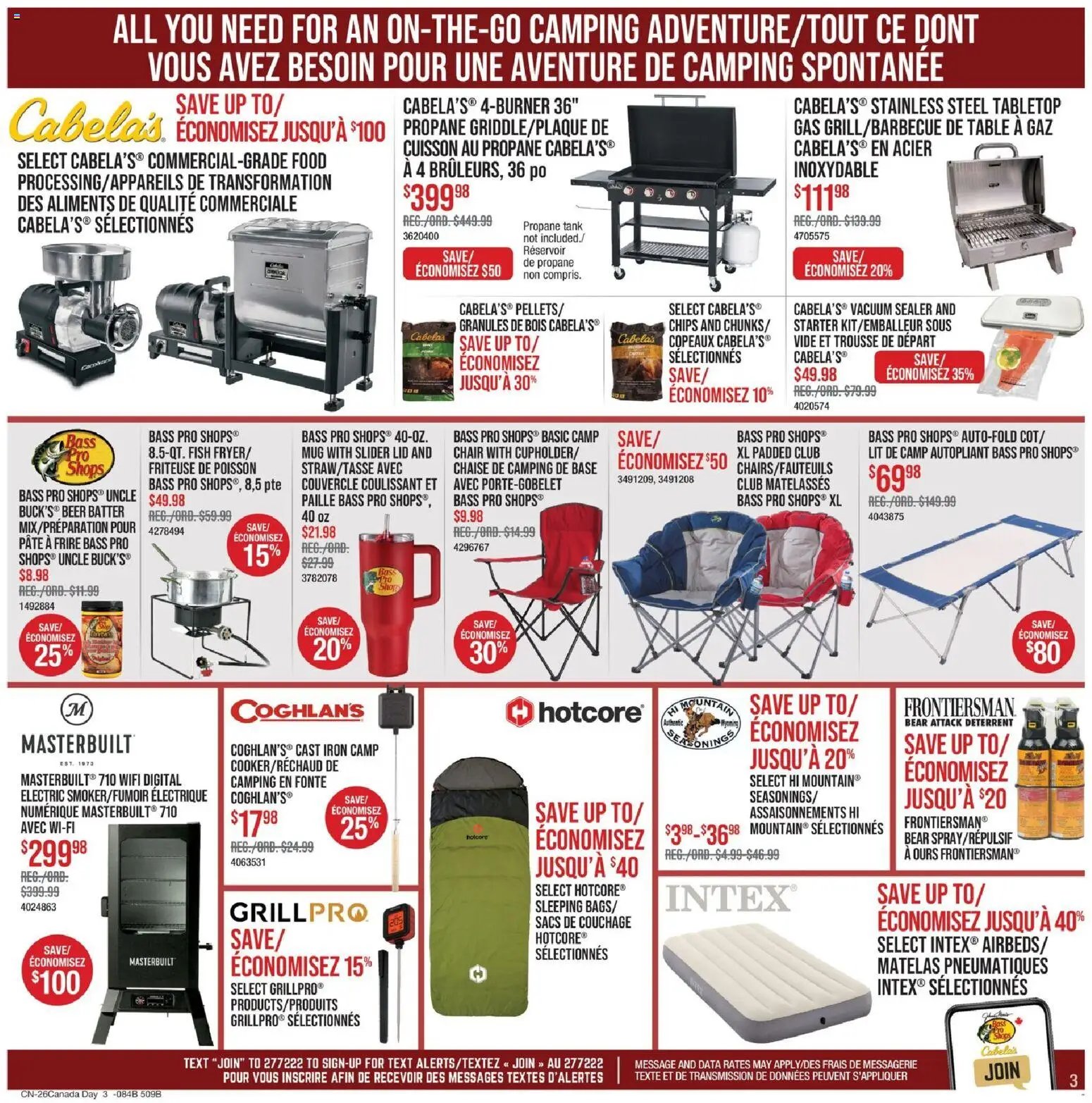 Cabelas weekly flyer / circulaire