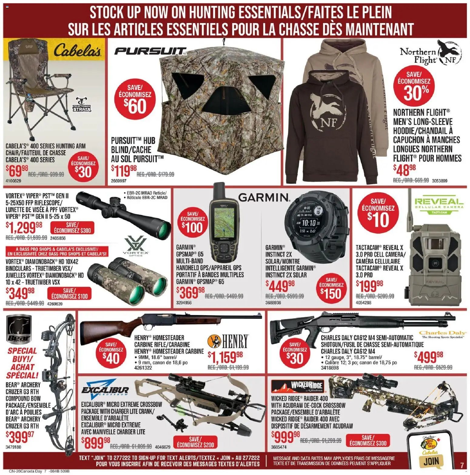 Cabelas weekly flyer / circulaire