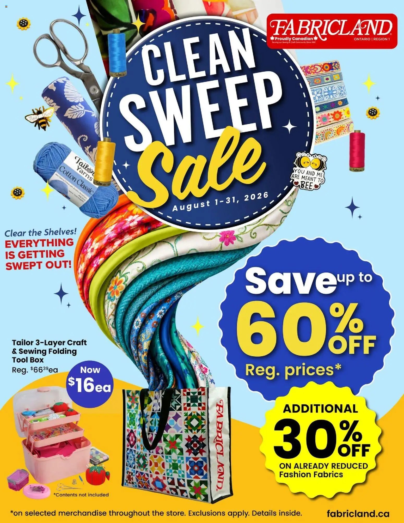 Fabricland weekly flyer / circulaire