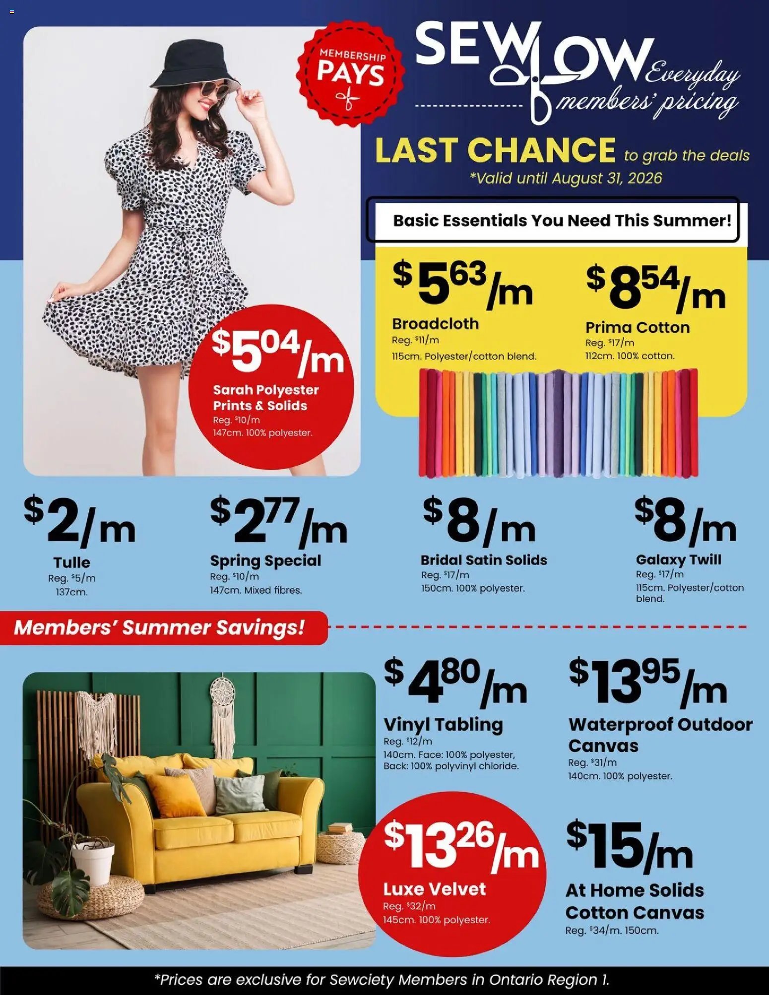 Fabricland weekly flyer / circulaire