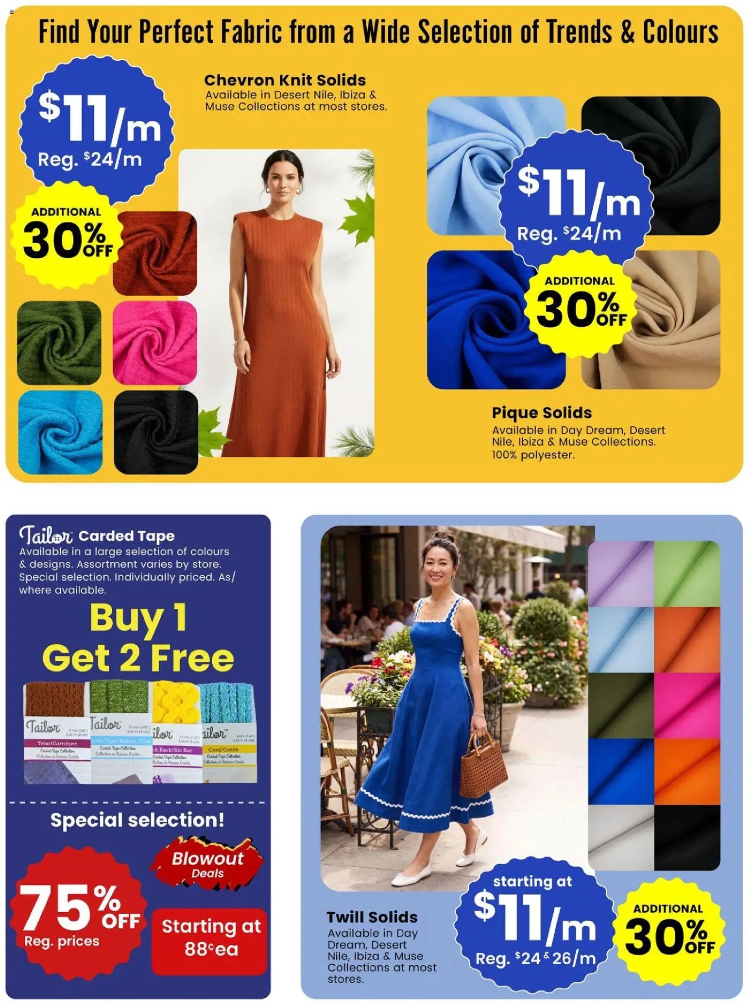 Fabricland weekly flyer / circulaire