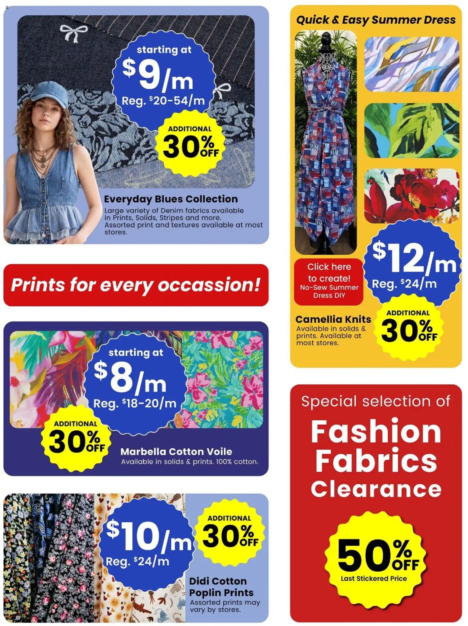 Fabricland weekly flyer / circulaire