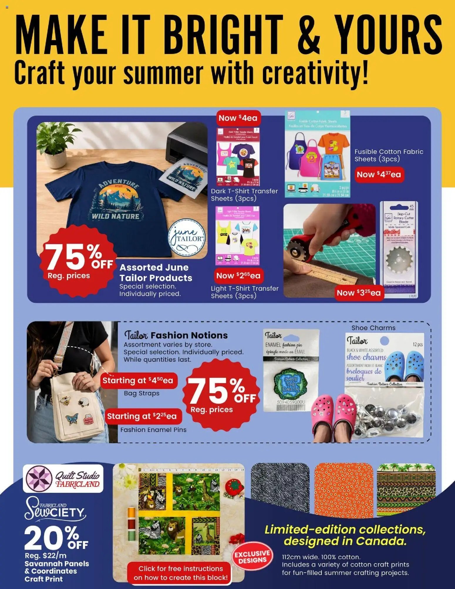 Fabricland weekly flyer / circulaire