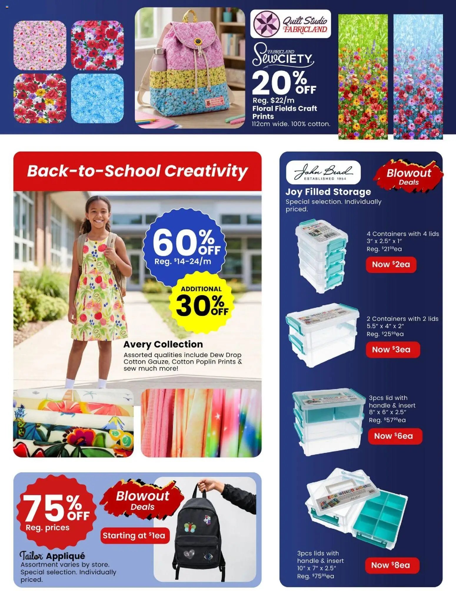 Fabricland weekly flyer / circulaire