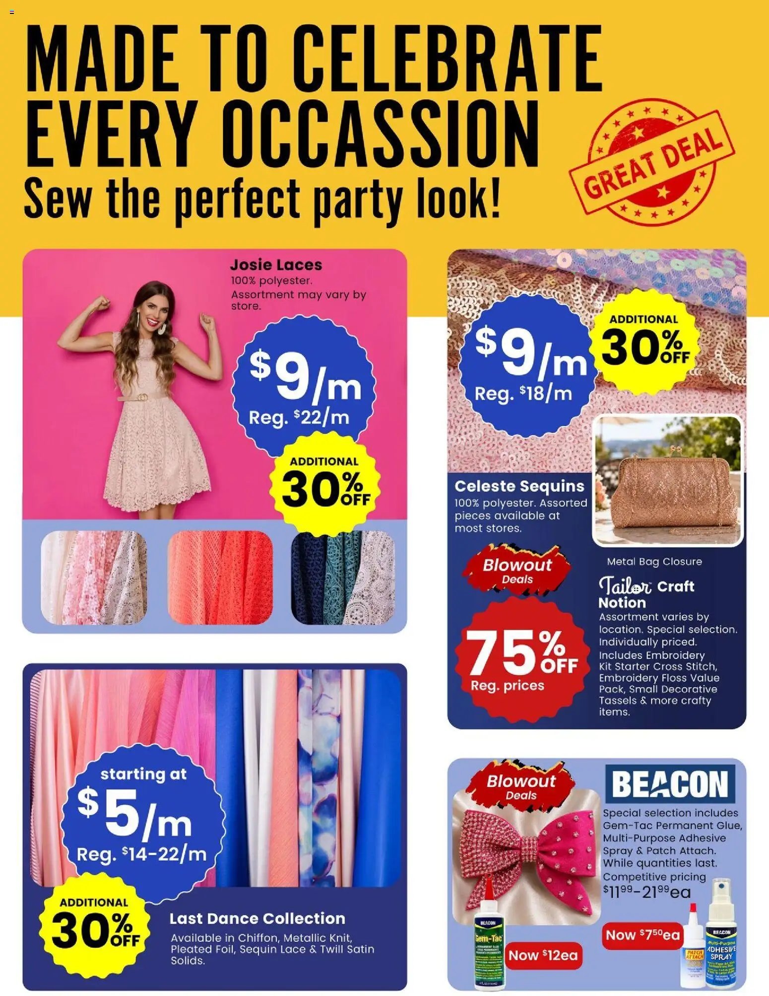 Fabricland weekly flyer / circulaire