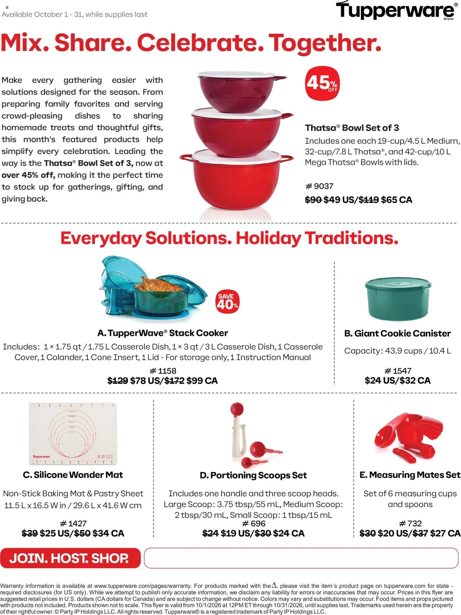 Tupperware weekly flyer