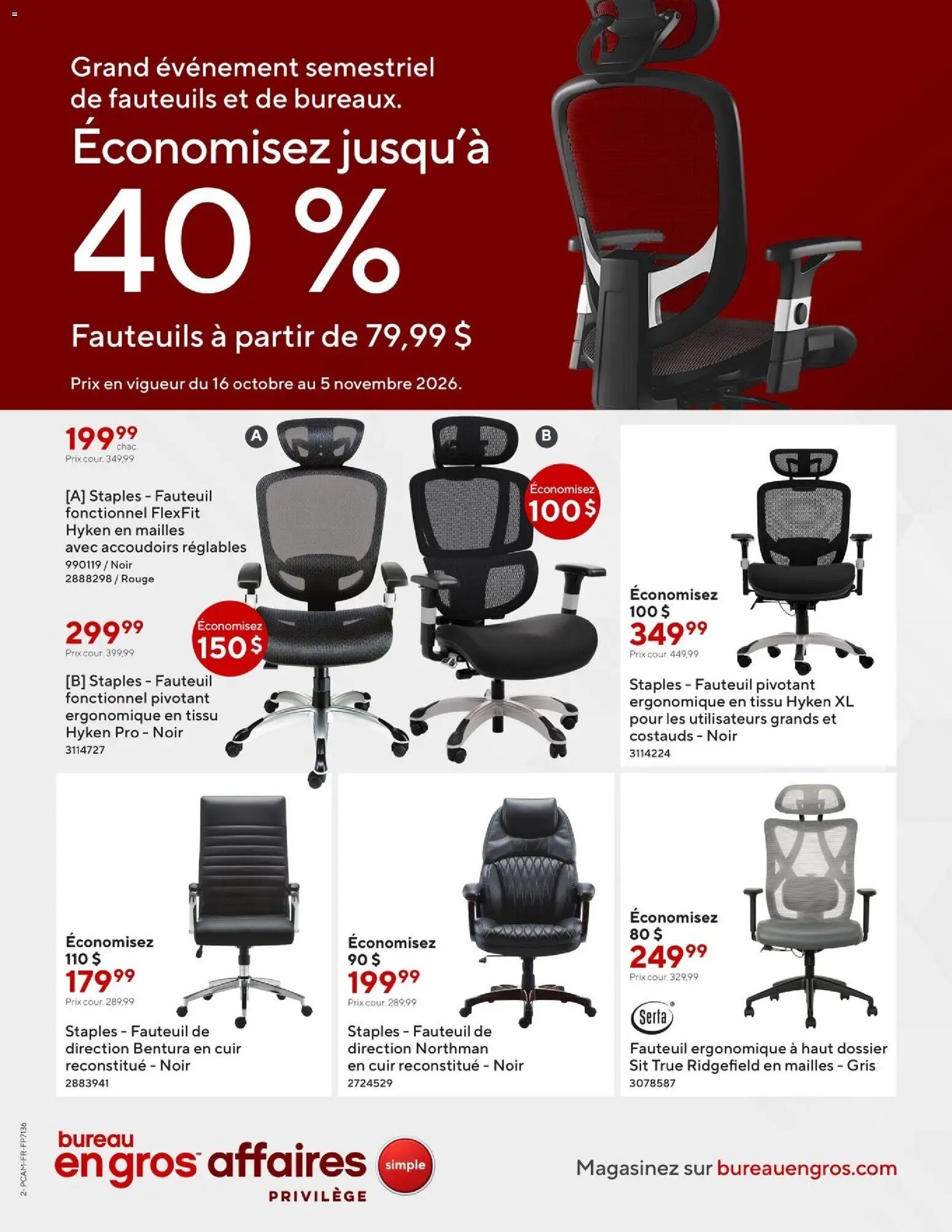 Staples circulaire - Entreprises