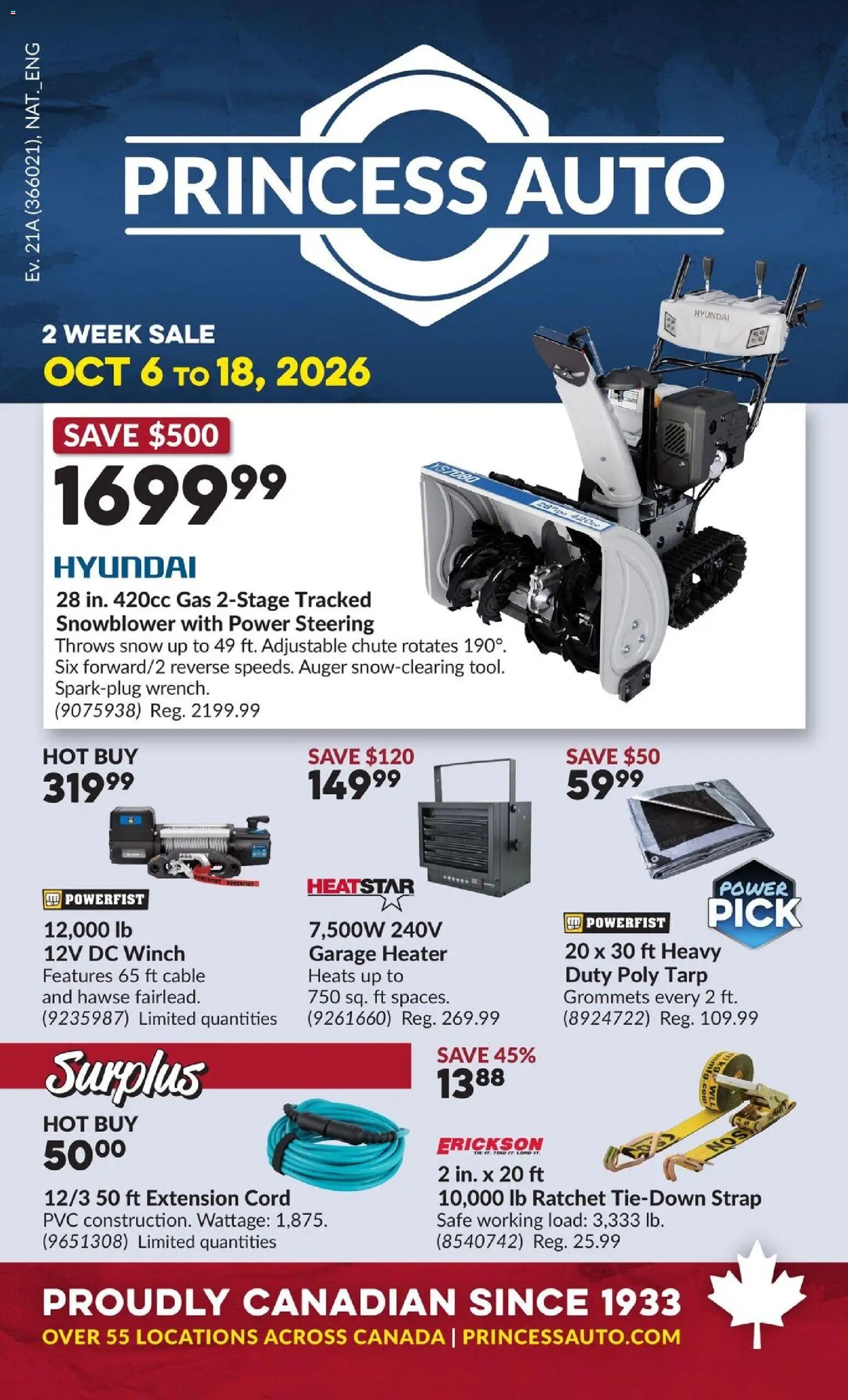 Princess Auto flyer - 2 Week Sale!