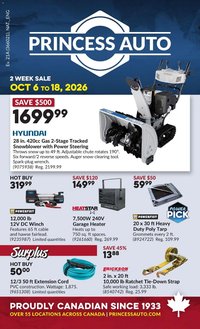 Princess Auto flyer - 2 Week Sale!
