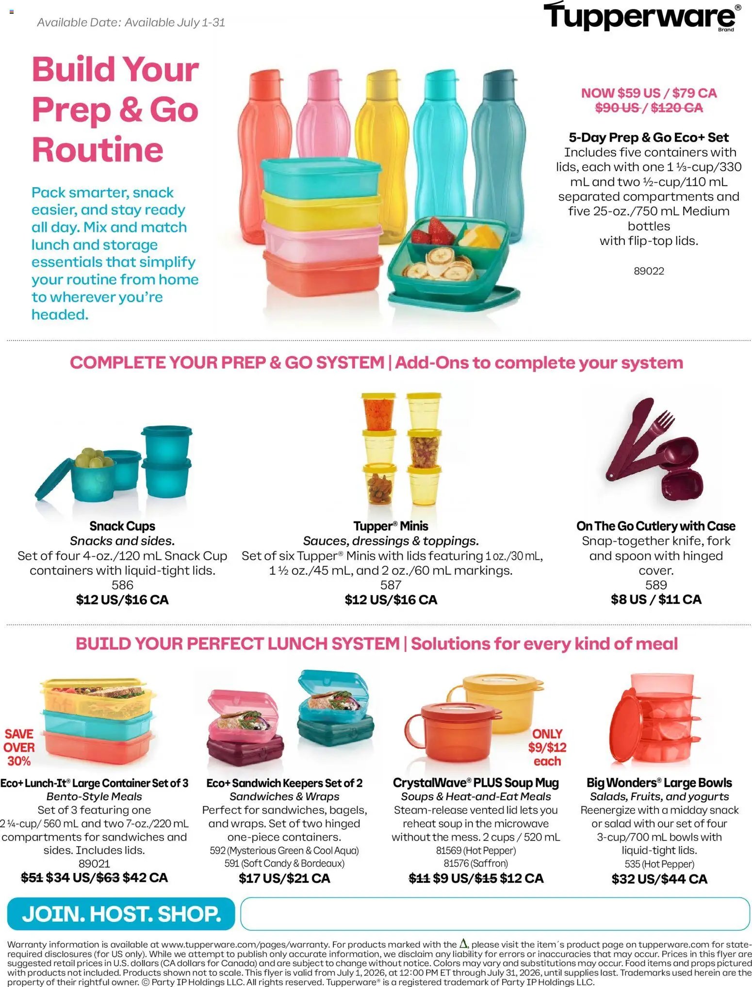 Tupperware weekly flyer