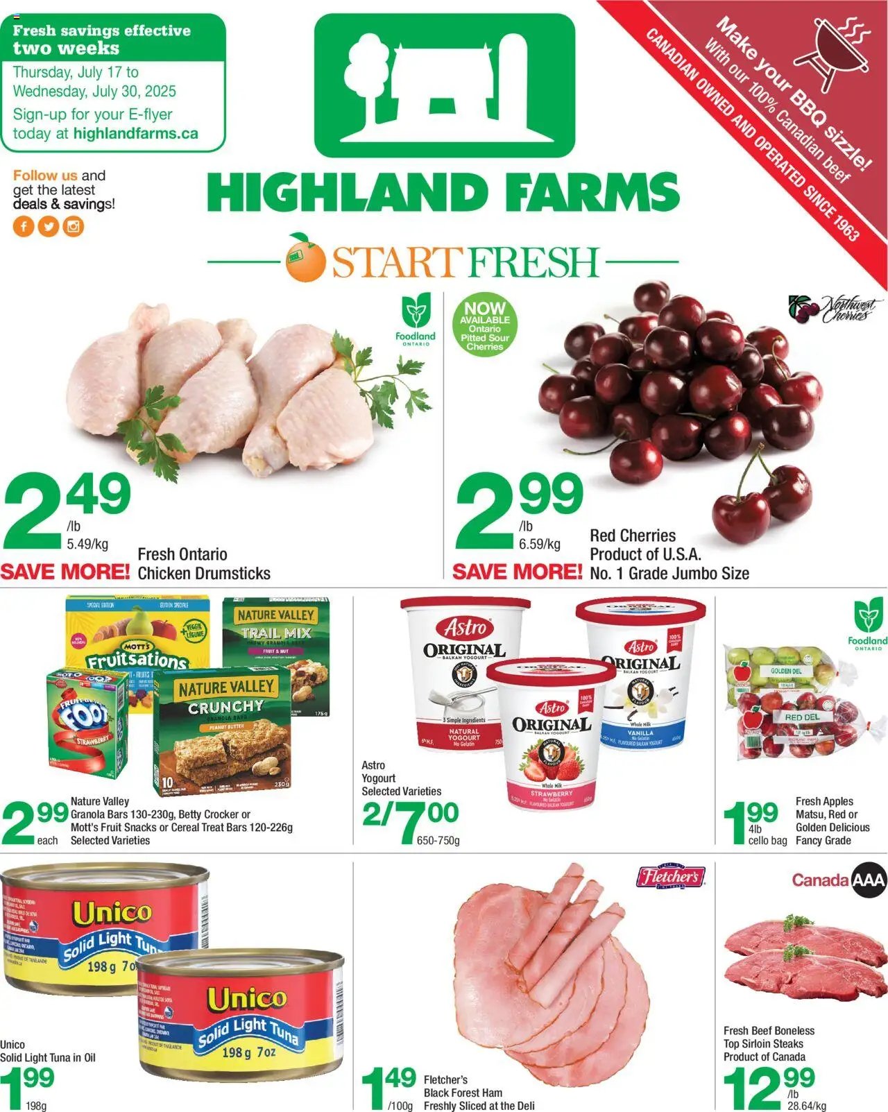 Highland Farms weekly flyer / circulaire (2025-07-17 - 2025-07-30) | 1