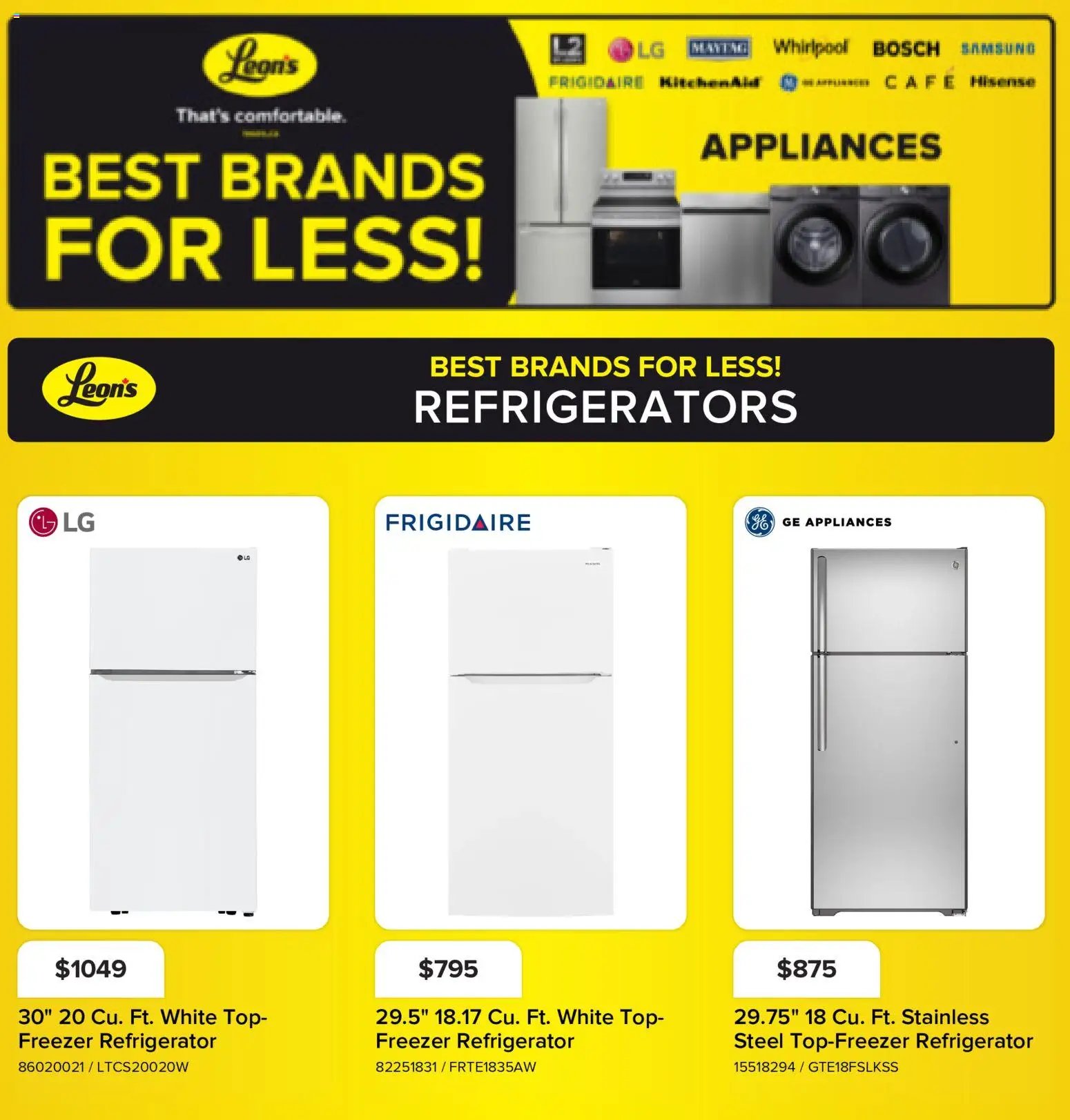 Leon's flyer - BBFL Appliances