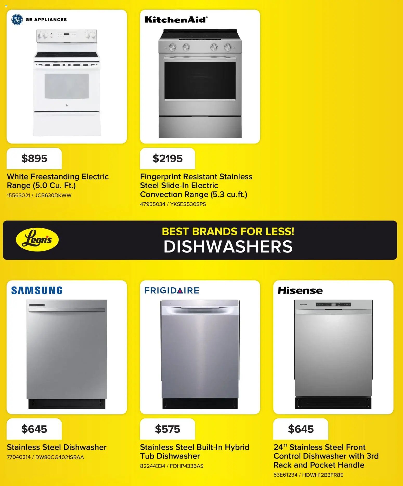 Leon's flyer - BBFL Appliances