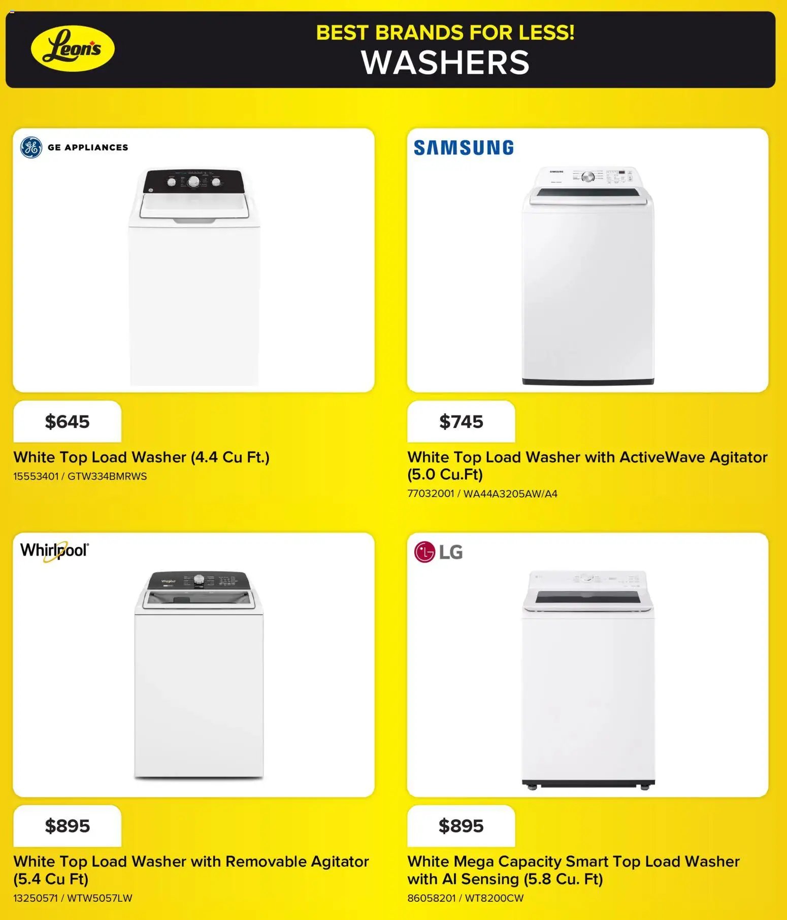 Leon's flyer - BBFL Appliances
