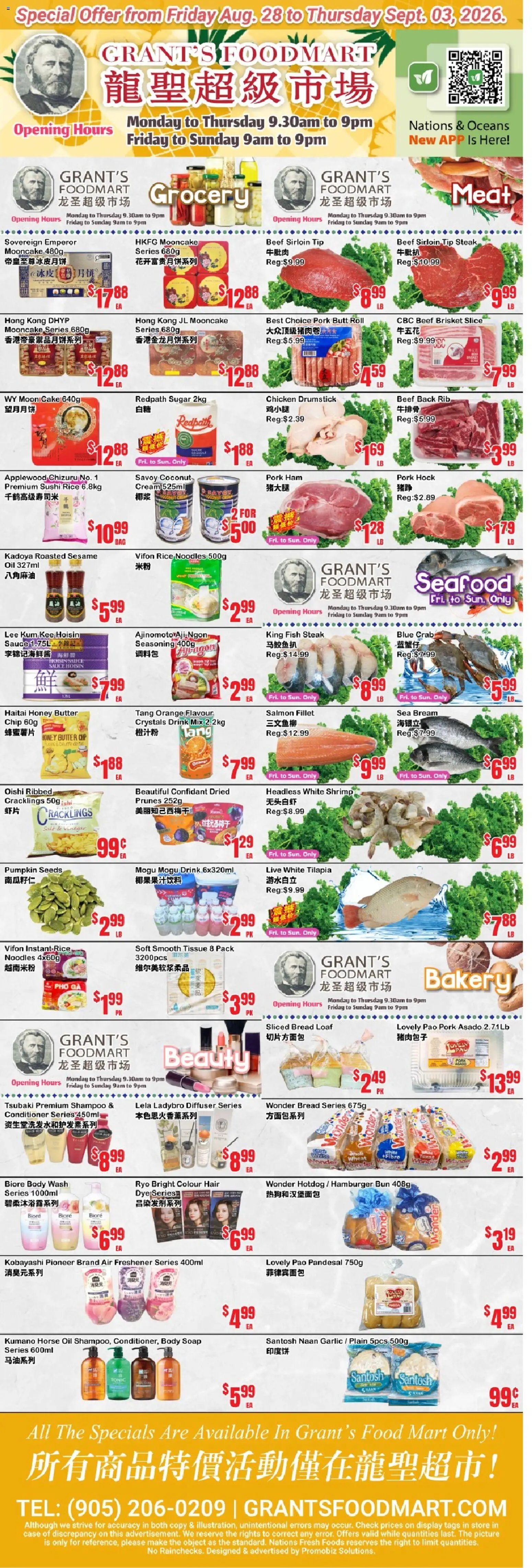 Oceans weekly flyer - Grant’s Foodmart