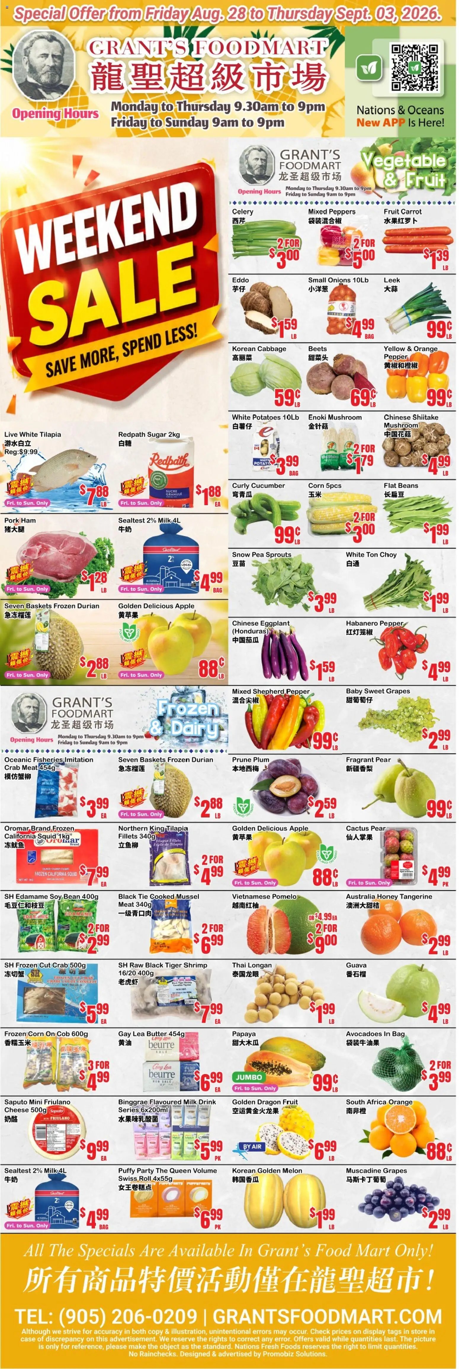 Oceans weekly flyer - Grant’s Foodmart