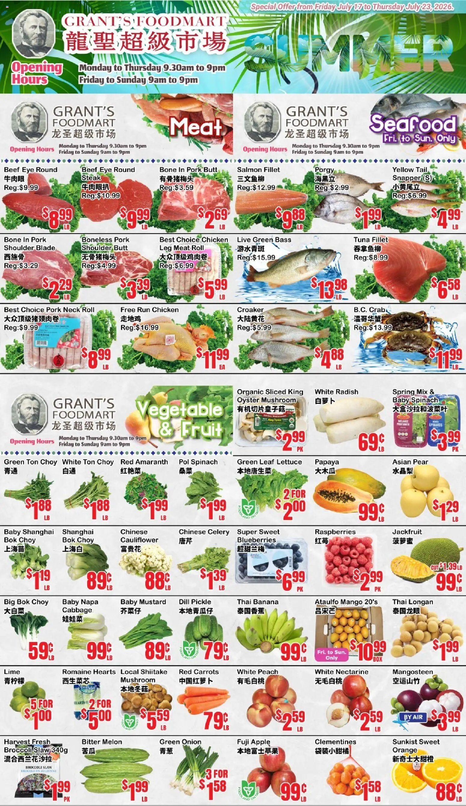 Oceans weekly flyer - Grant’s Foodmart