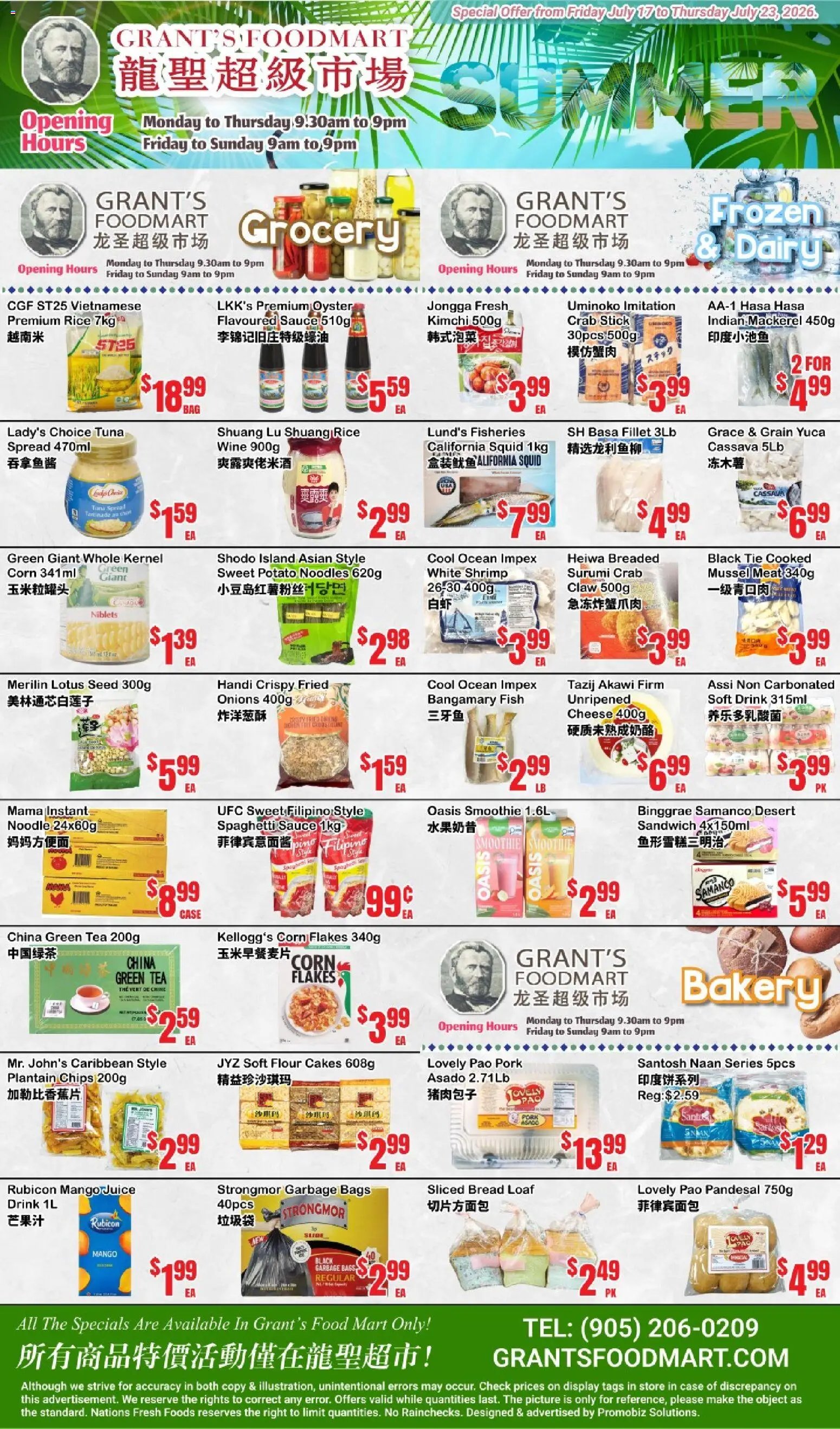 Oceans weekly flyer - Grant’s Foodmart
