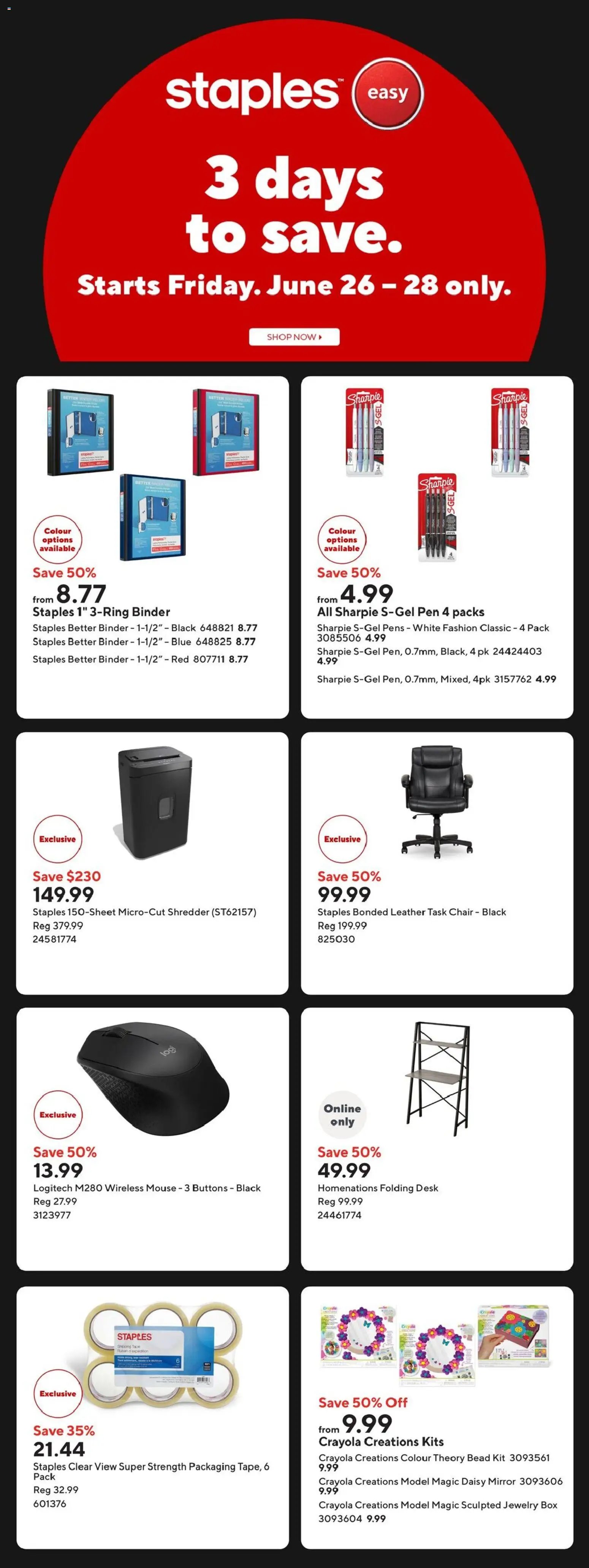 Staples weekly flyer / circulaire