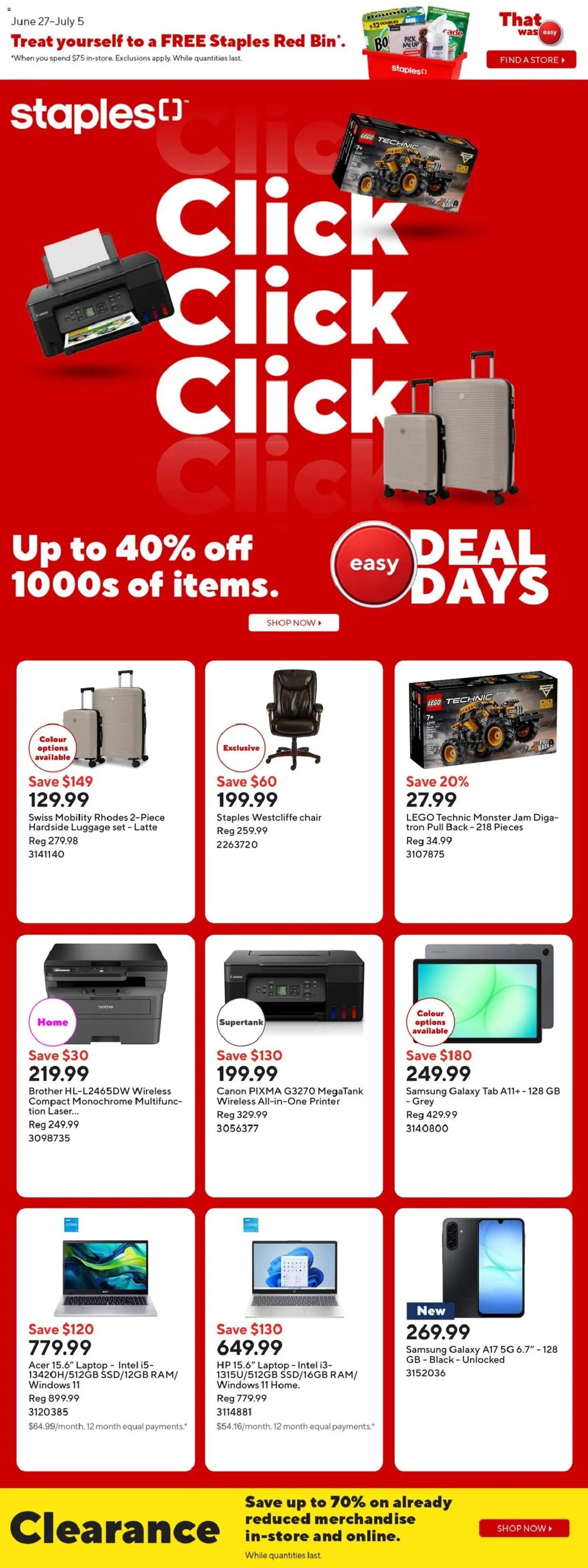 Staples weekly flyer / circulaire