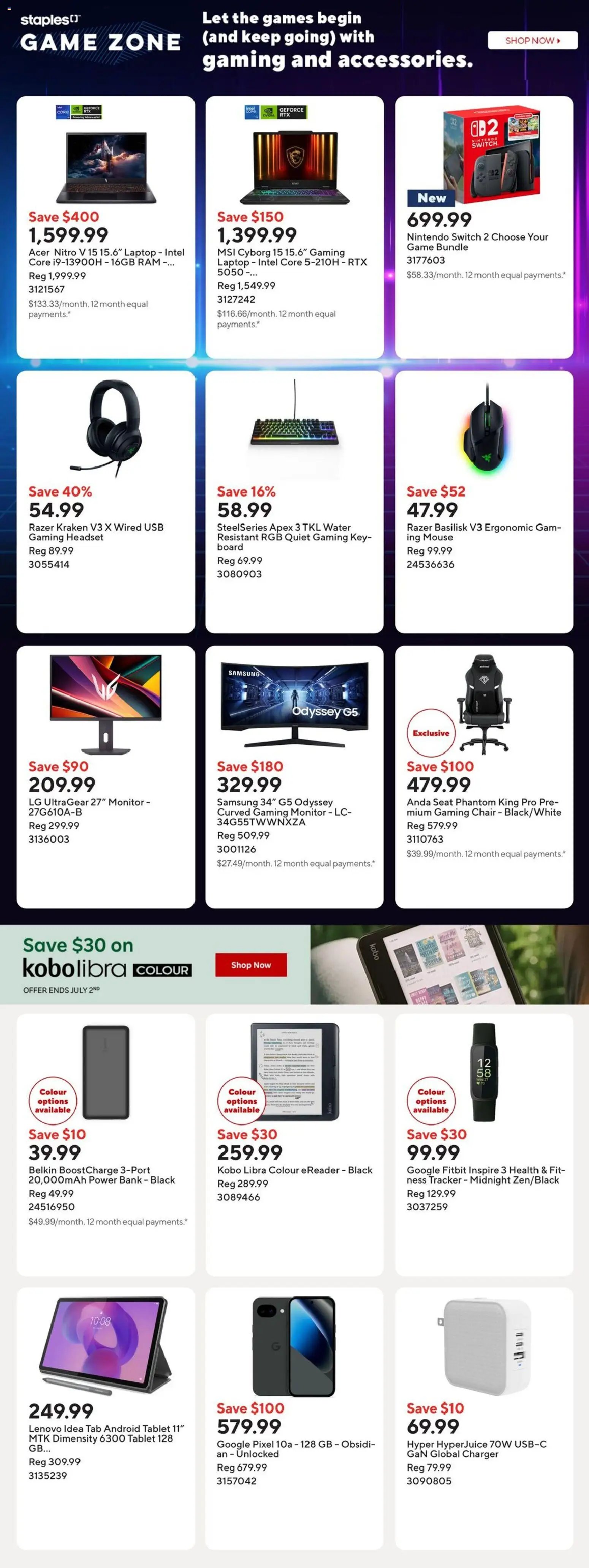 Staples weekly flyer / circulaire