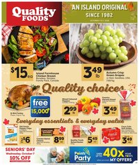 Quality Foods weekly flyer / circulaire