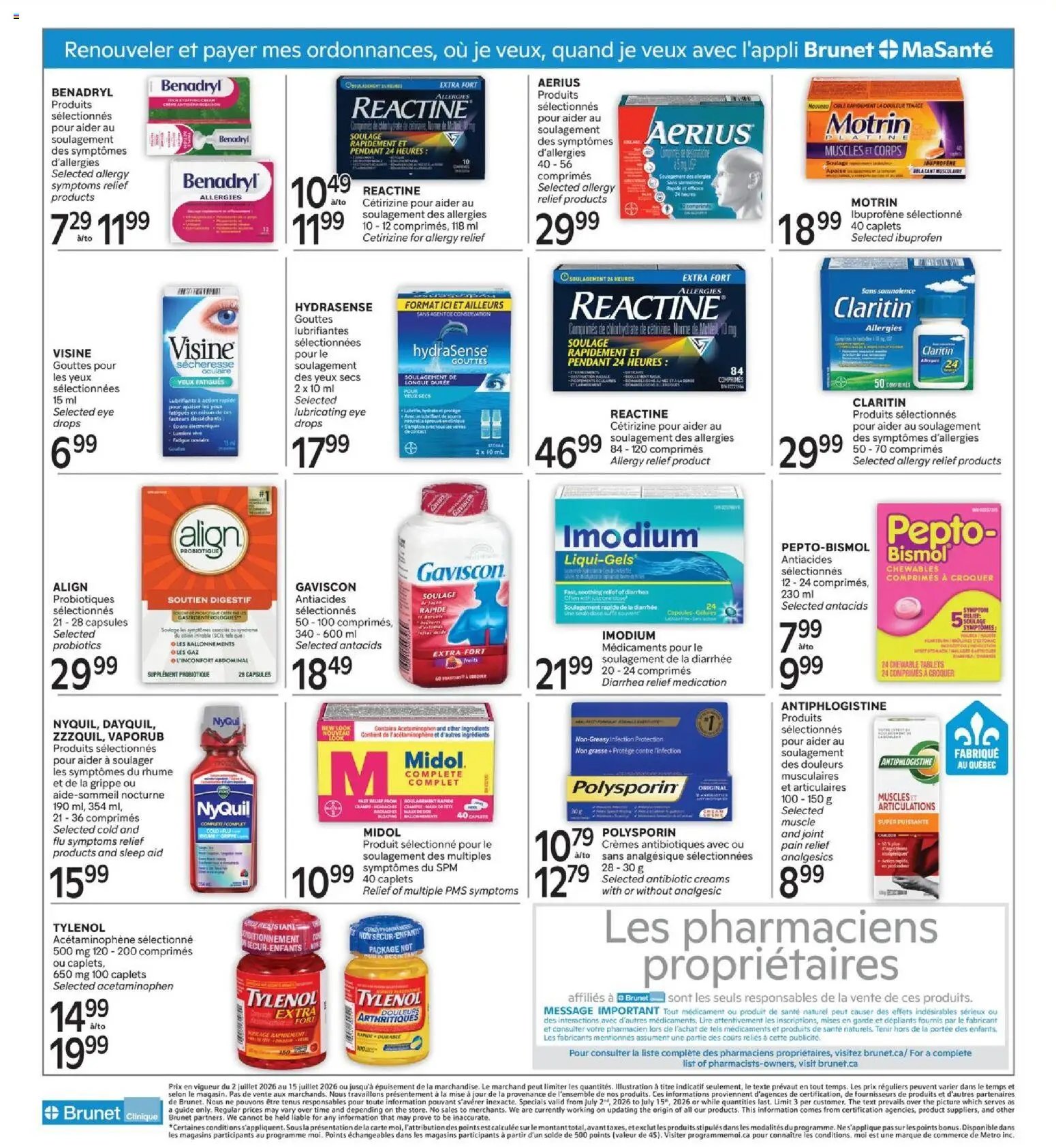 Brunet flyer - Clinique