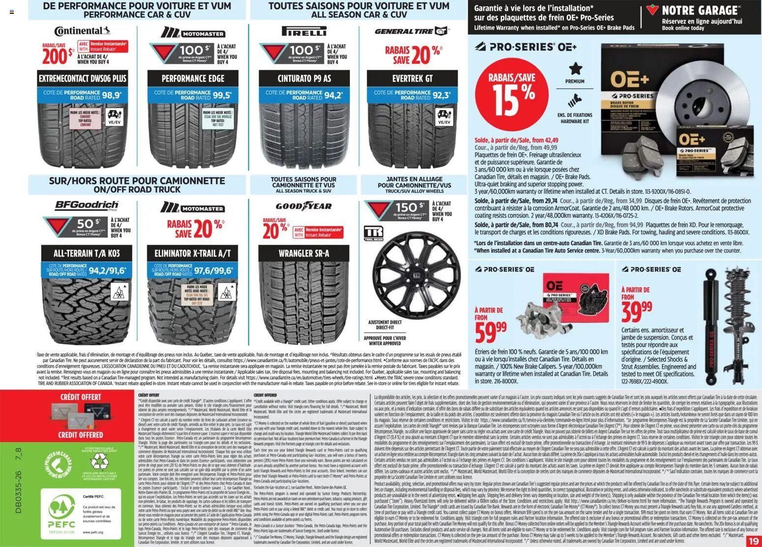 Canadian Tire circulaire