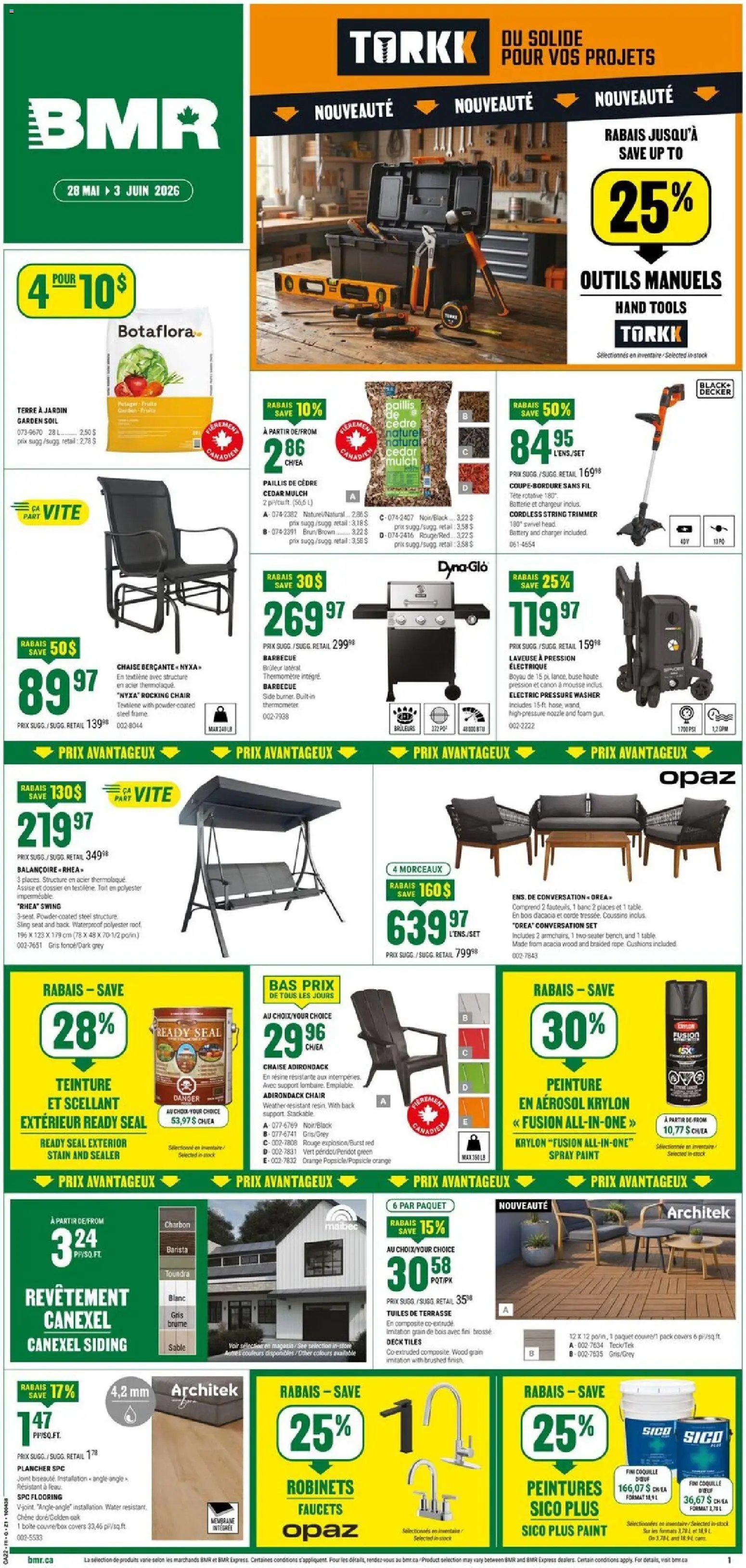BMR weekly flyer / circulaire