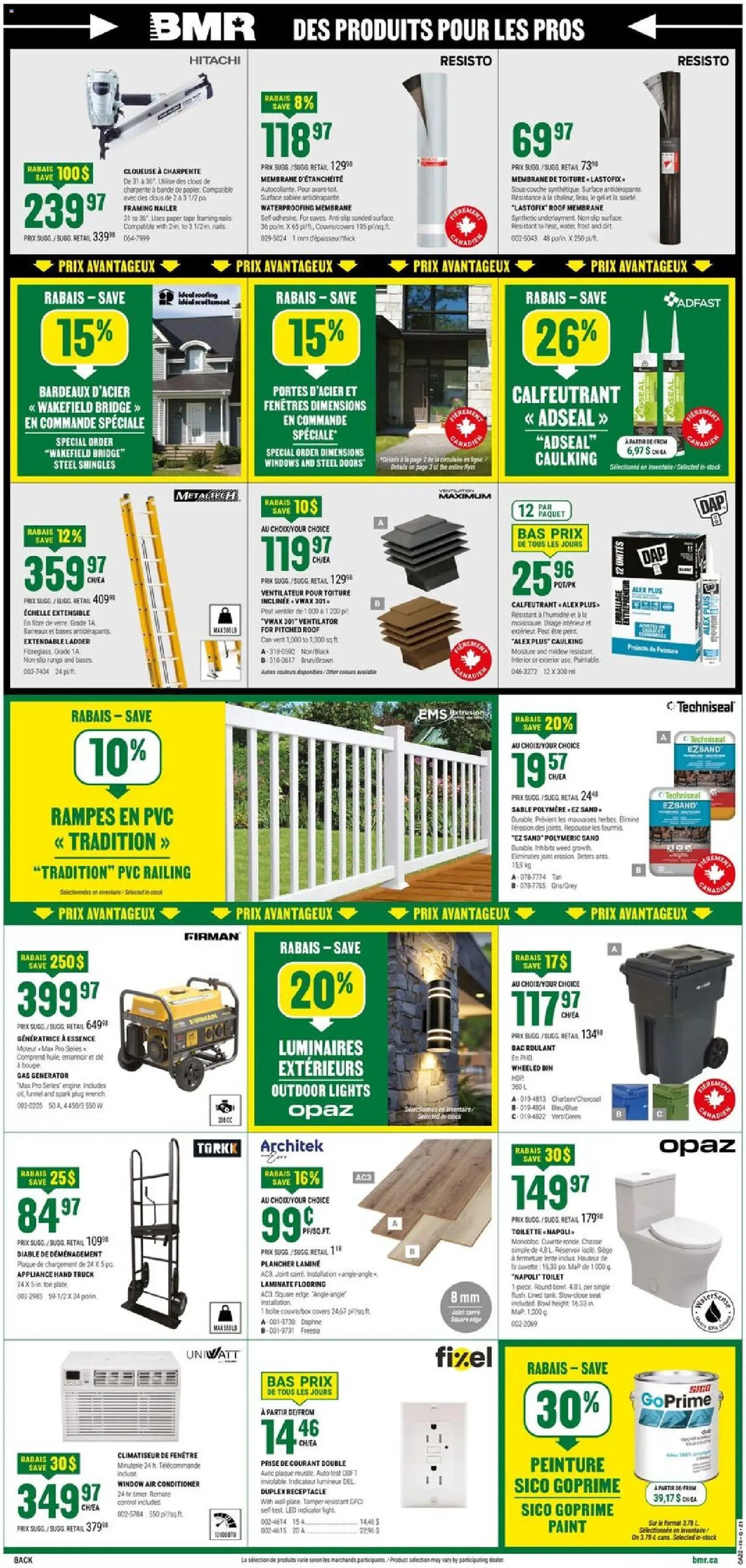BMR weekly flyer / circulaire